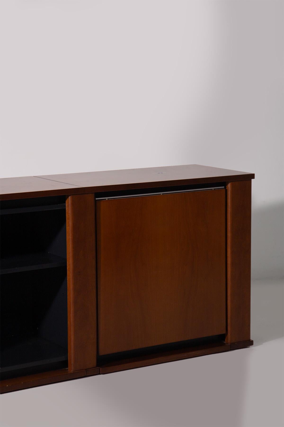 Wooden sideboard with built-in turntable in vendita 2