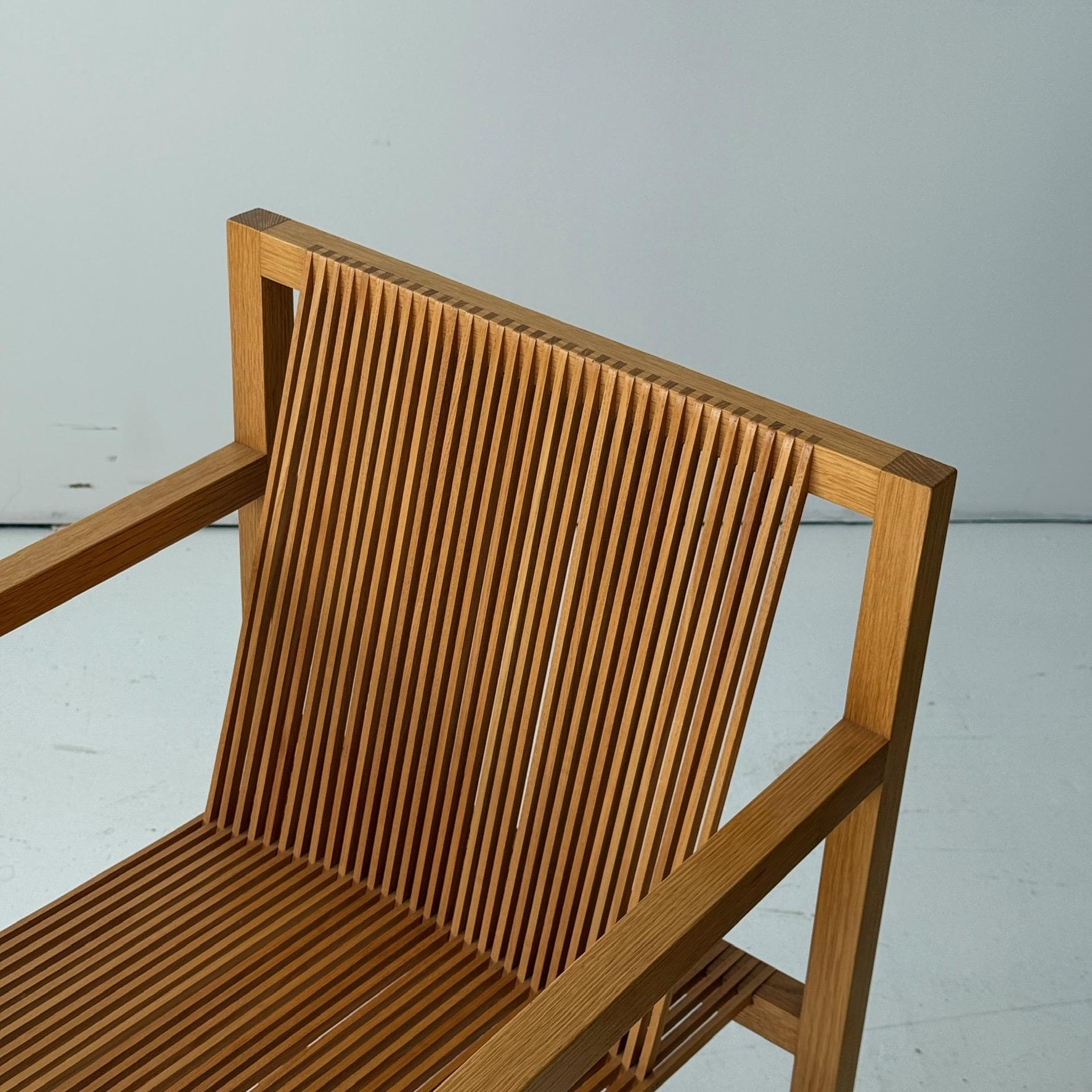 c. 1980s. Pays-Bas. Cadre en chêne et lattes en frêne. 

