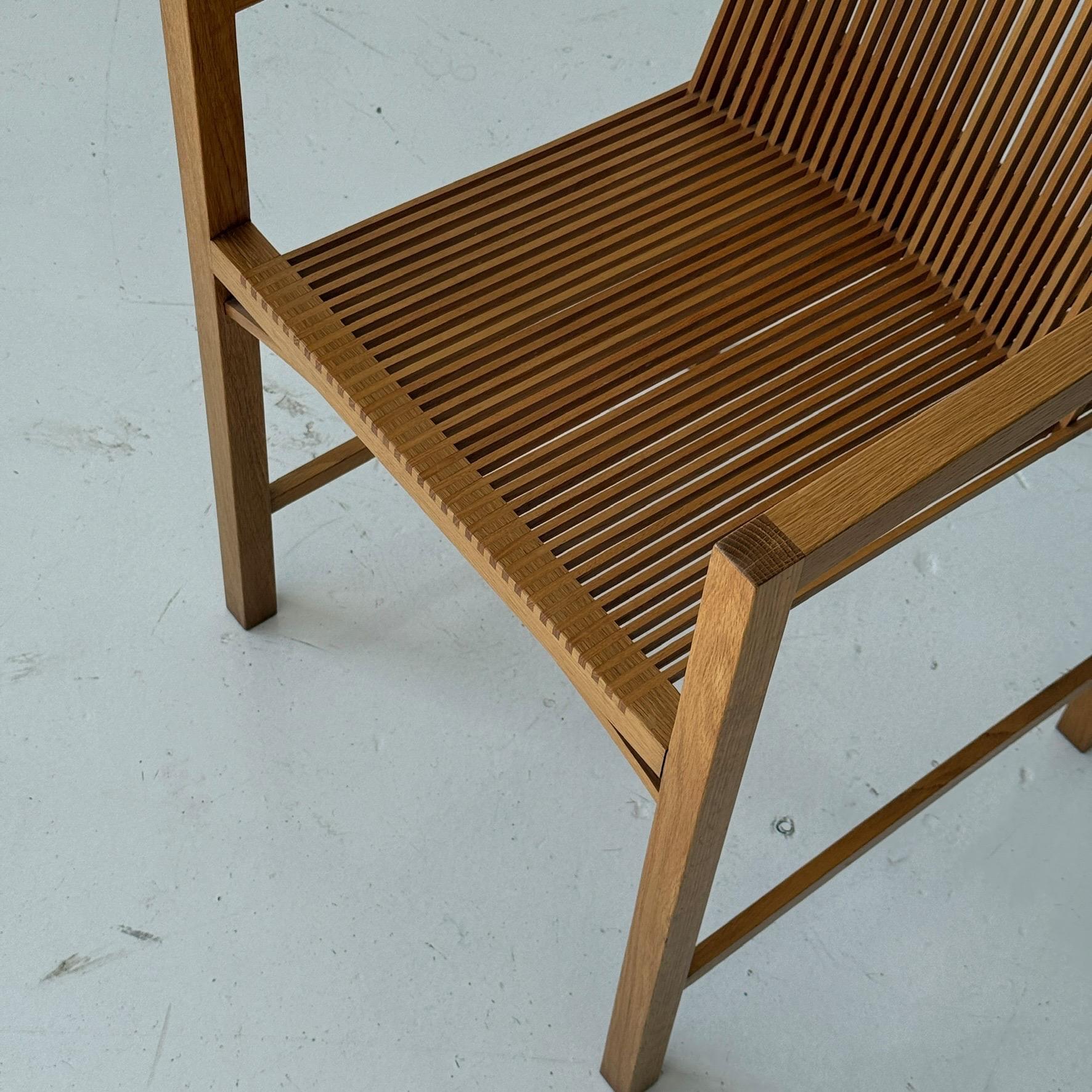 Mid-Century Modern Chaise d'appoint à lattes en bois par Rudy Jan Kokke pour Spectrum en vente