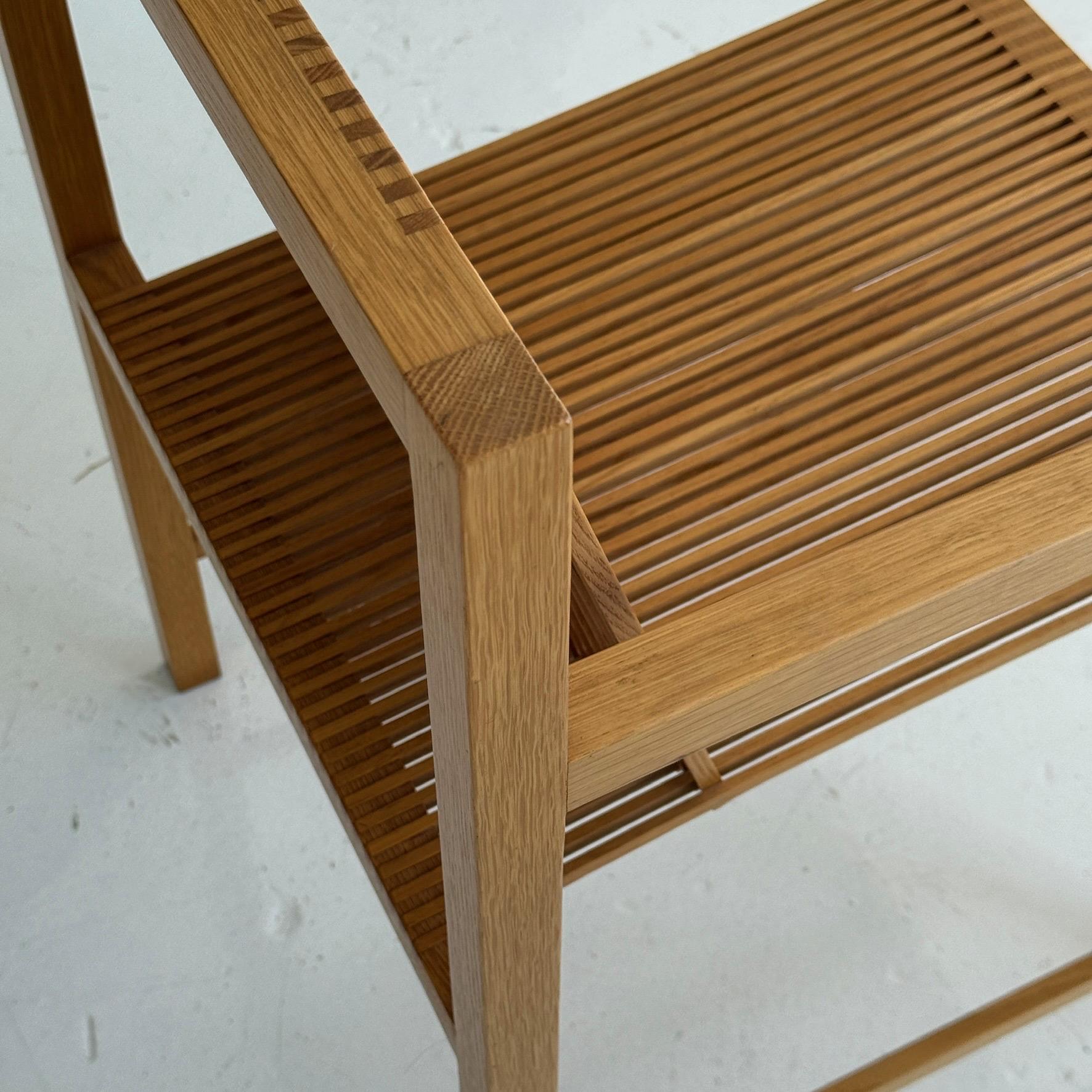 Néerlandais Chaise d'appoint à lattes en bois par Rudy Jan Kokke pour Spectrum en vente