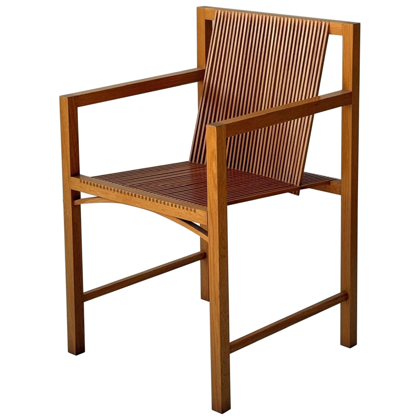 Chaise d'appoint à lattes en bois par Rudy Jan Kokke pour Spectrum en vente