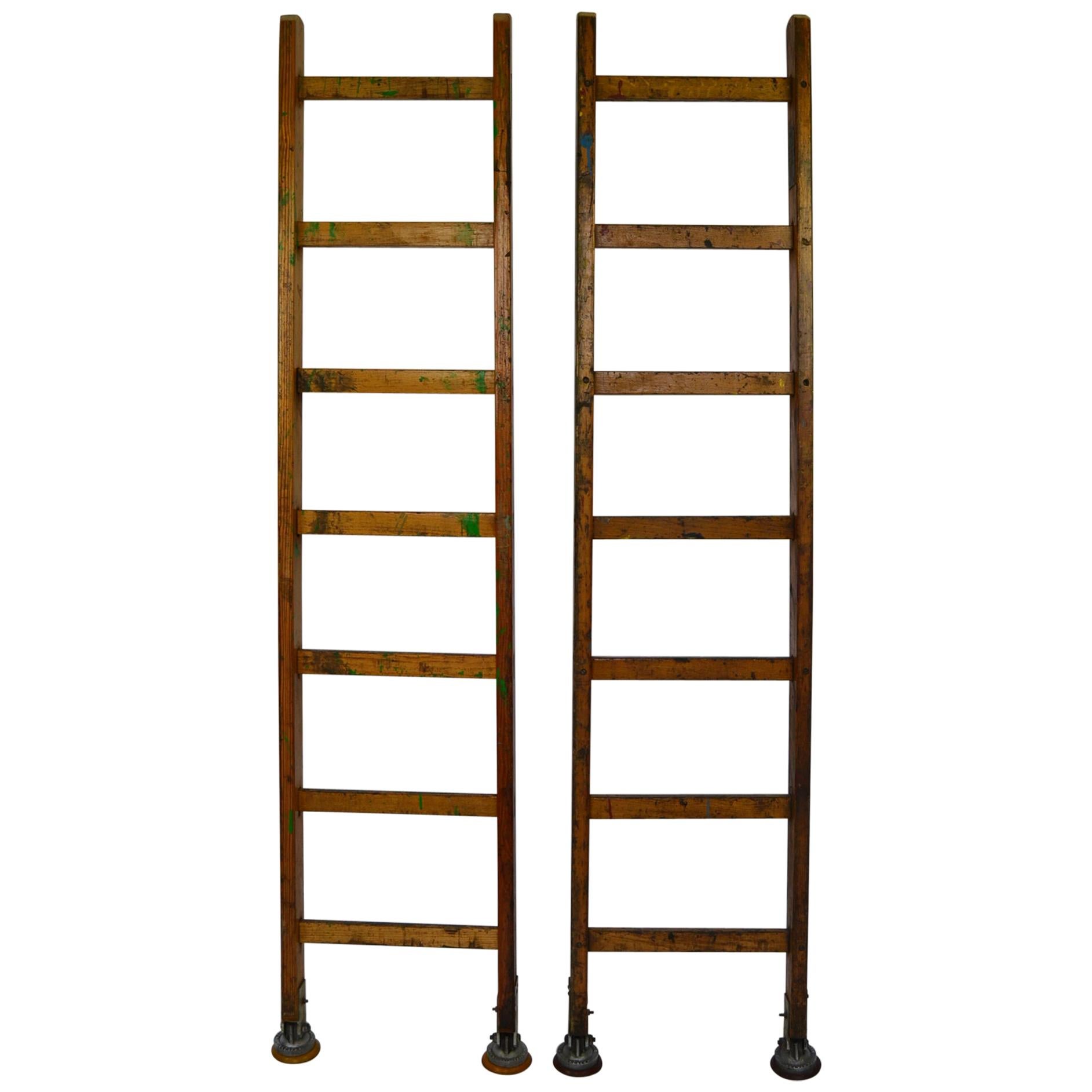 Wooden Slingsby Ladders with Cup Feet, London, UK