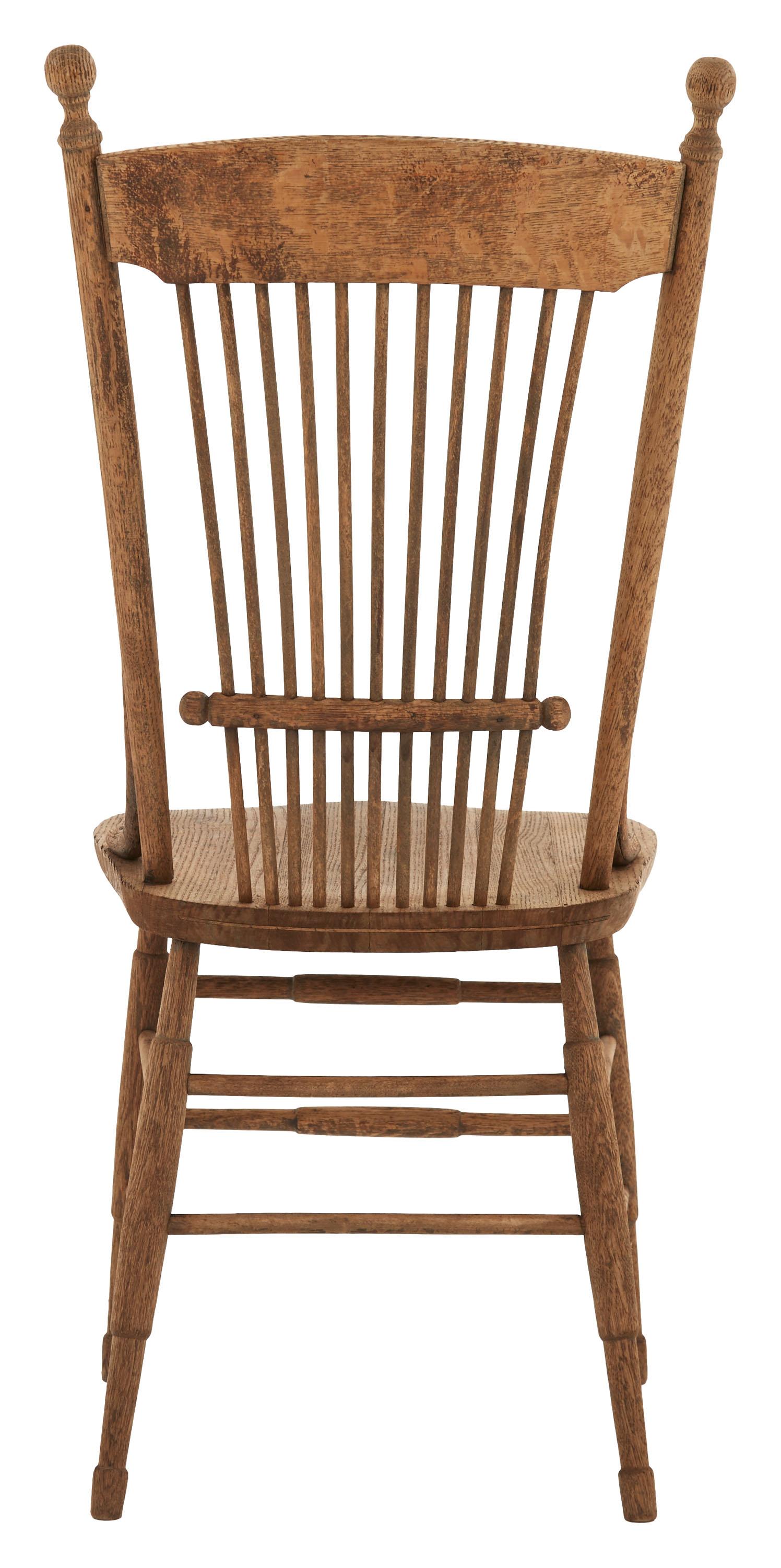 Wooden Spindle Dining Chair In Good Condition In Chicago, IL