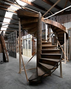 Wooden Spiral Staircase, 19th Century