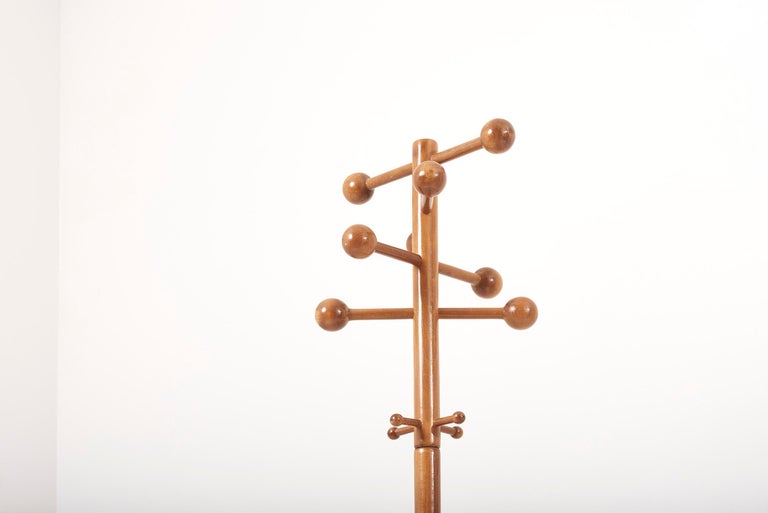 Wooden Sputnik Coat Rack or Stand, Denmark, 1960s For Sale at 1stDibs