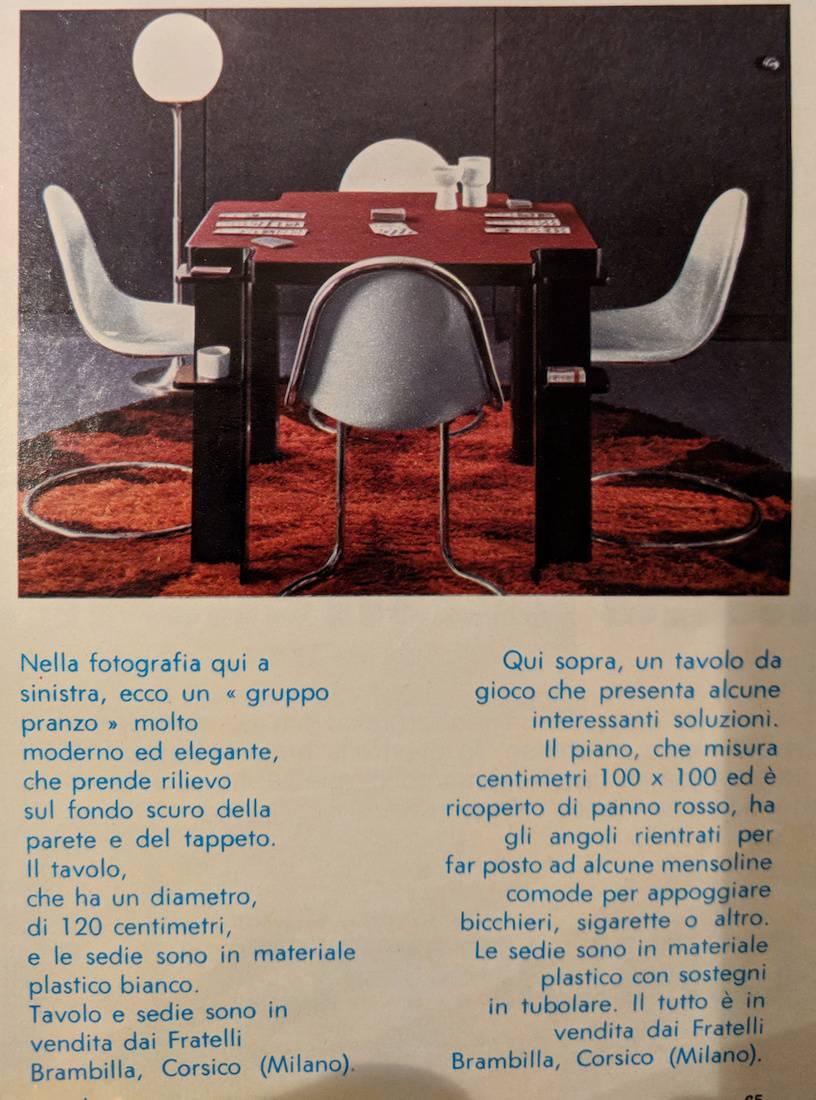 Wooden Square Game Table by Cini & Nils, 1970s 1