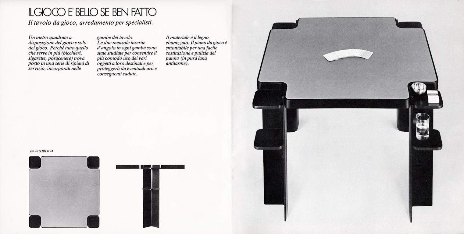 Wooden Square Game Table by Cini & Nils, 1970s 2