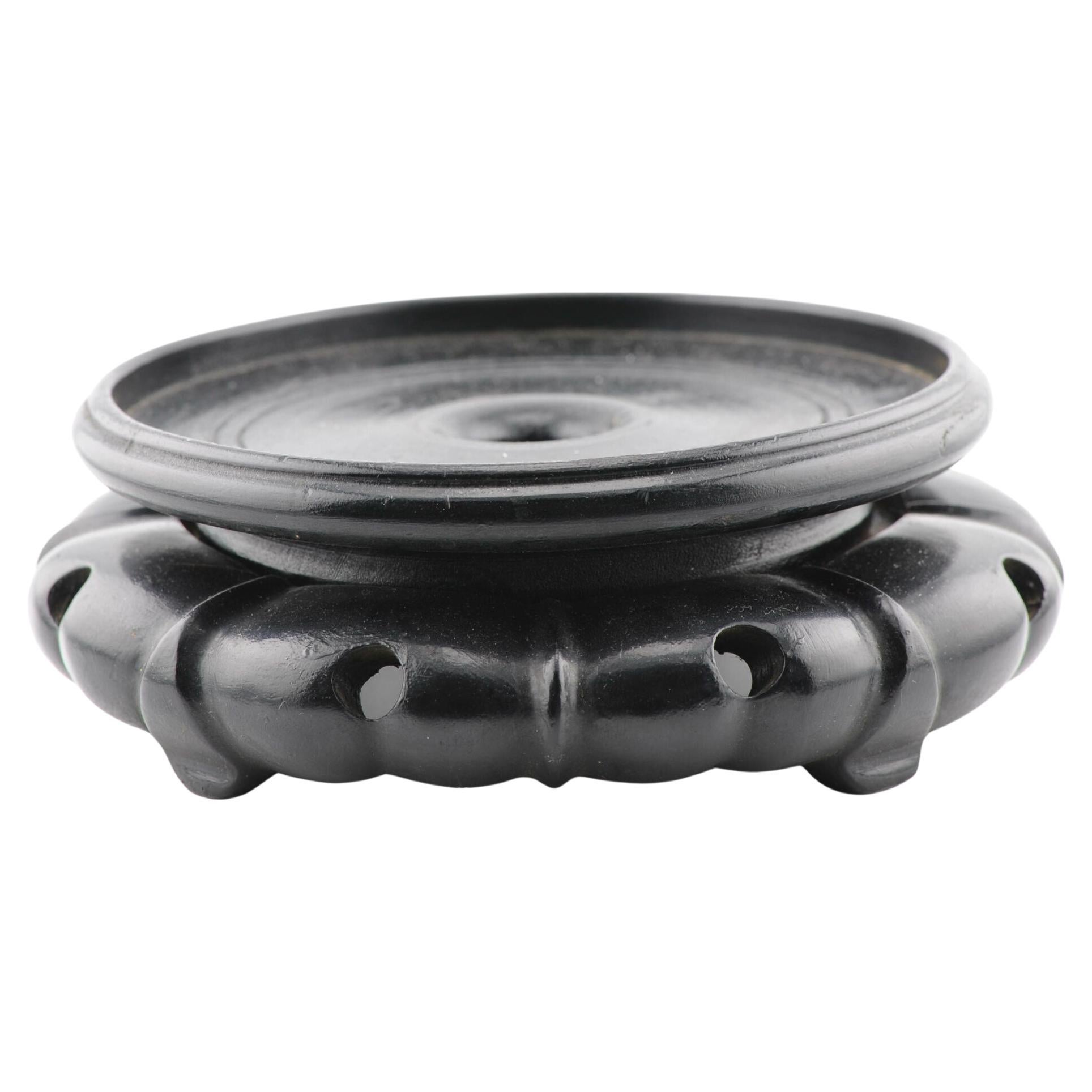 Soporte de madera para porcelana antigua china o japonesa, S. XIX/XX