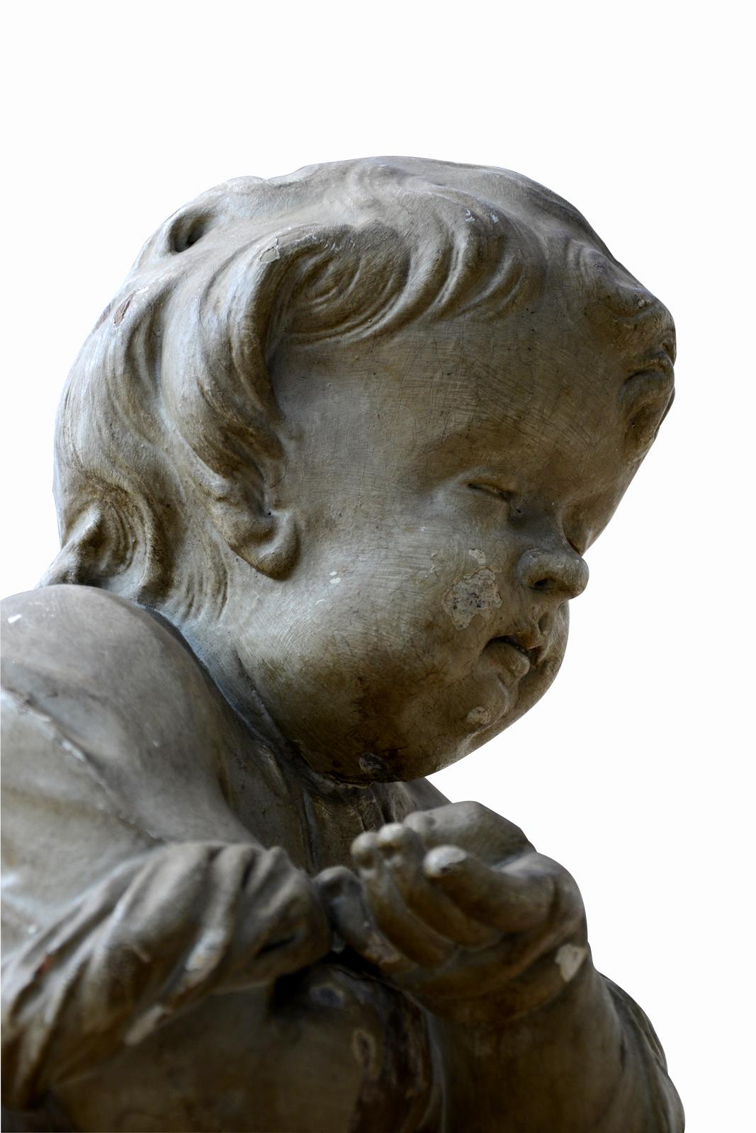 Wooden Statue Representing Jesus as a Child, 18th Century For Sale 5