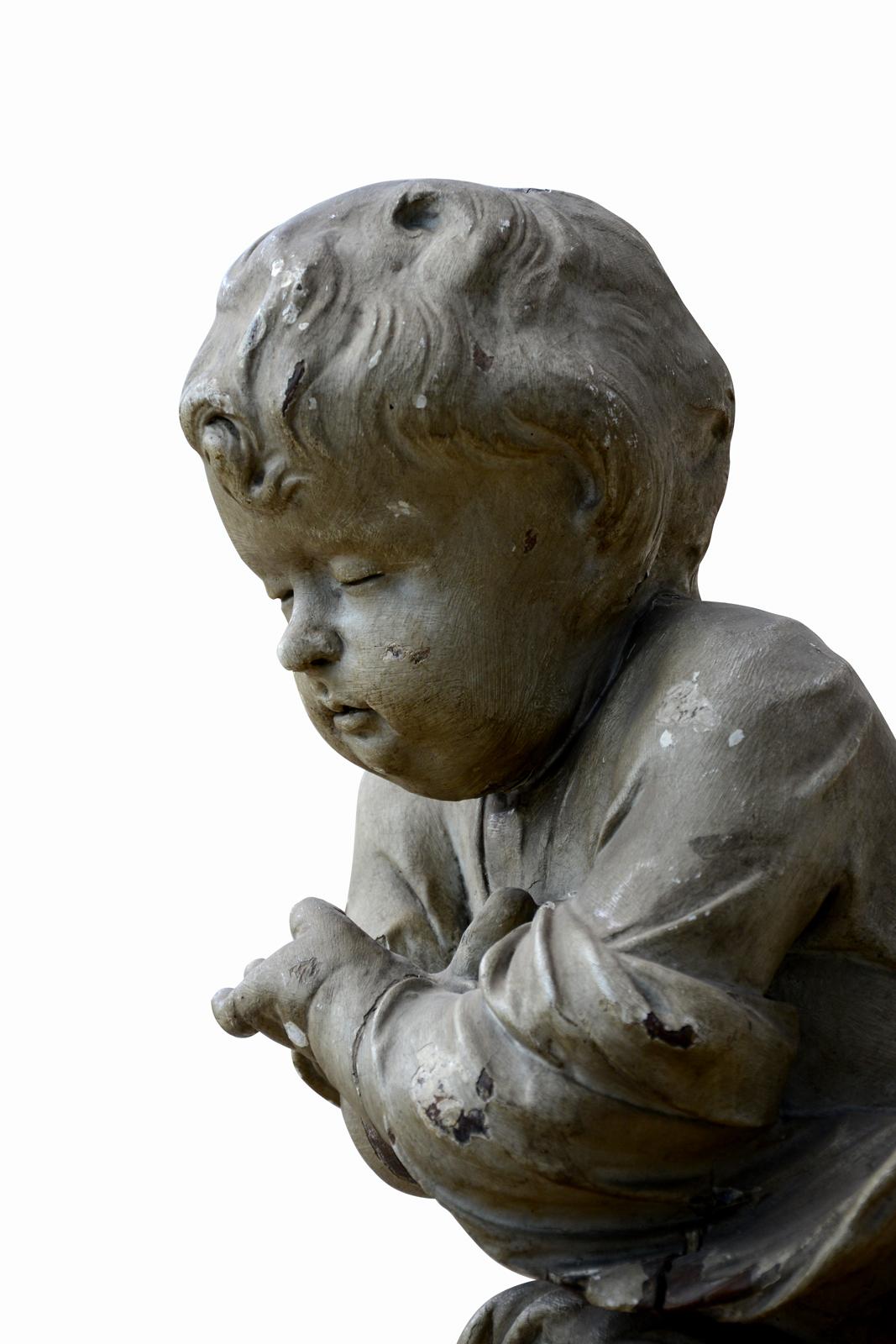 Wooden Statue Representing Jesus as a Child, 18th Century For Sale 3