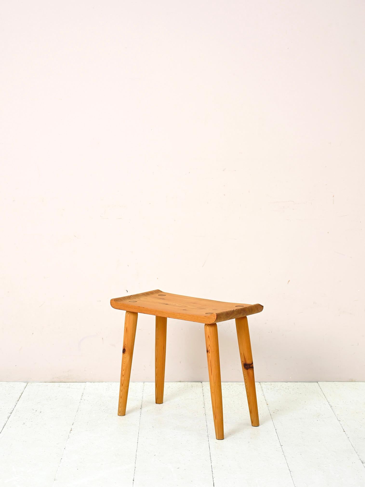 Scandinavian Modern Wooden stool attrib. to Carl Malmsten