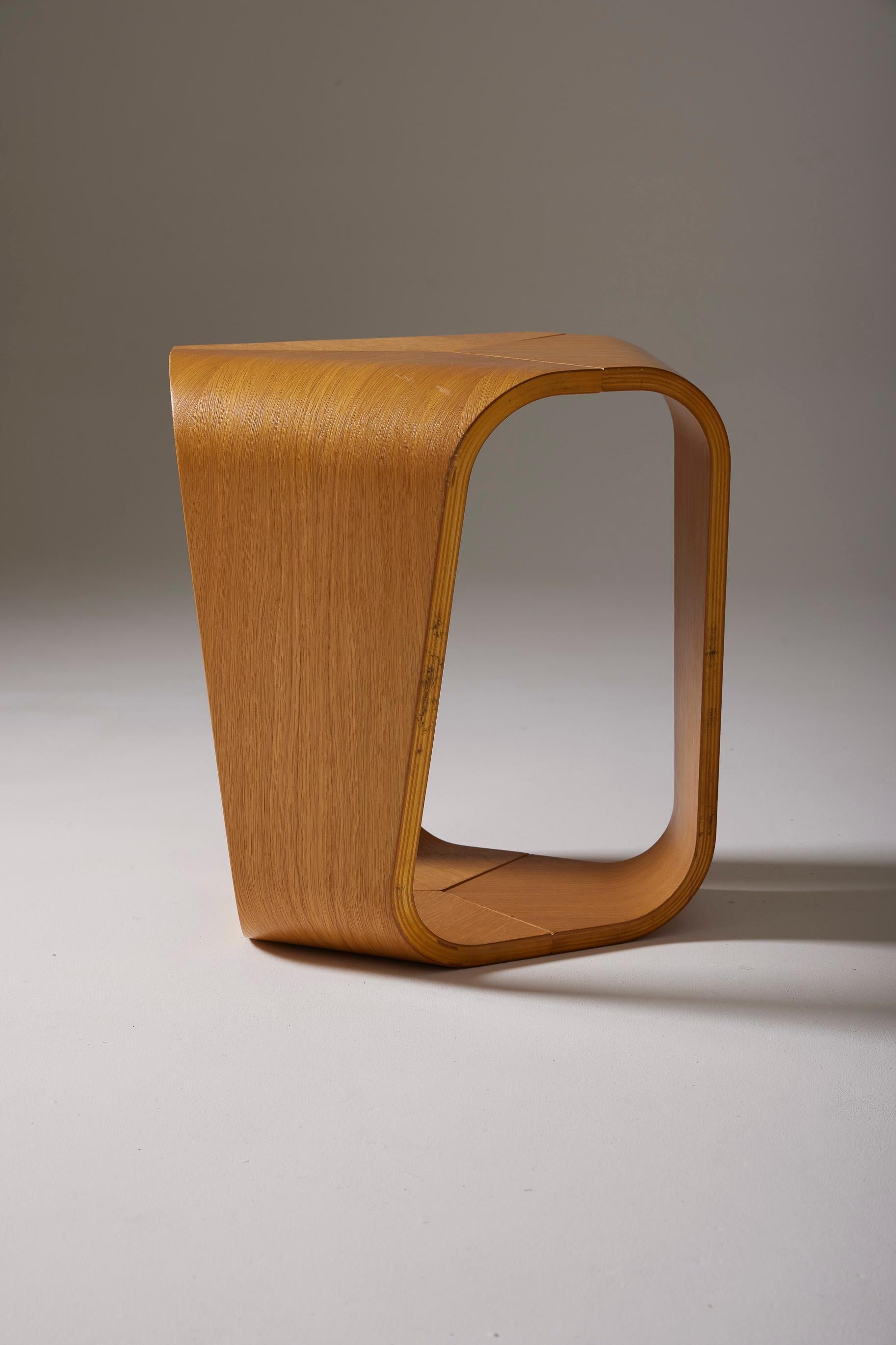 20th Century Wooden stool by Enrico Cesana For Sale
