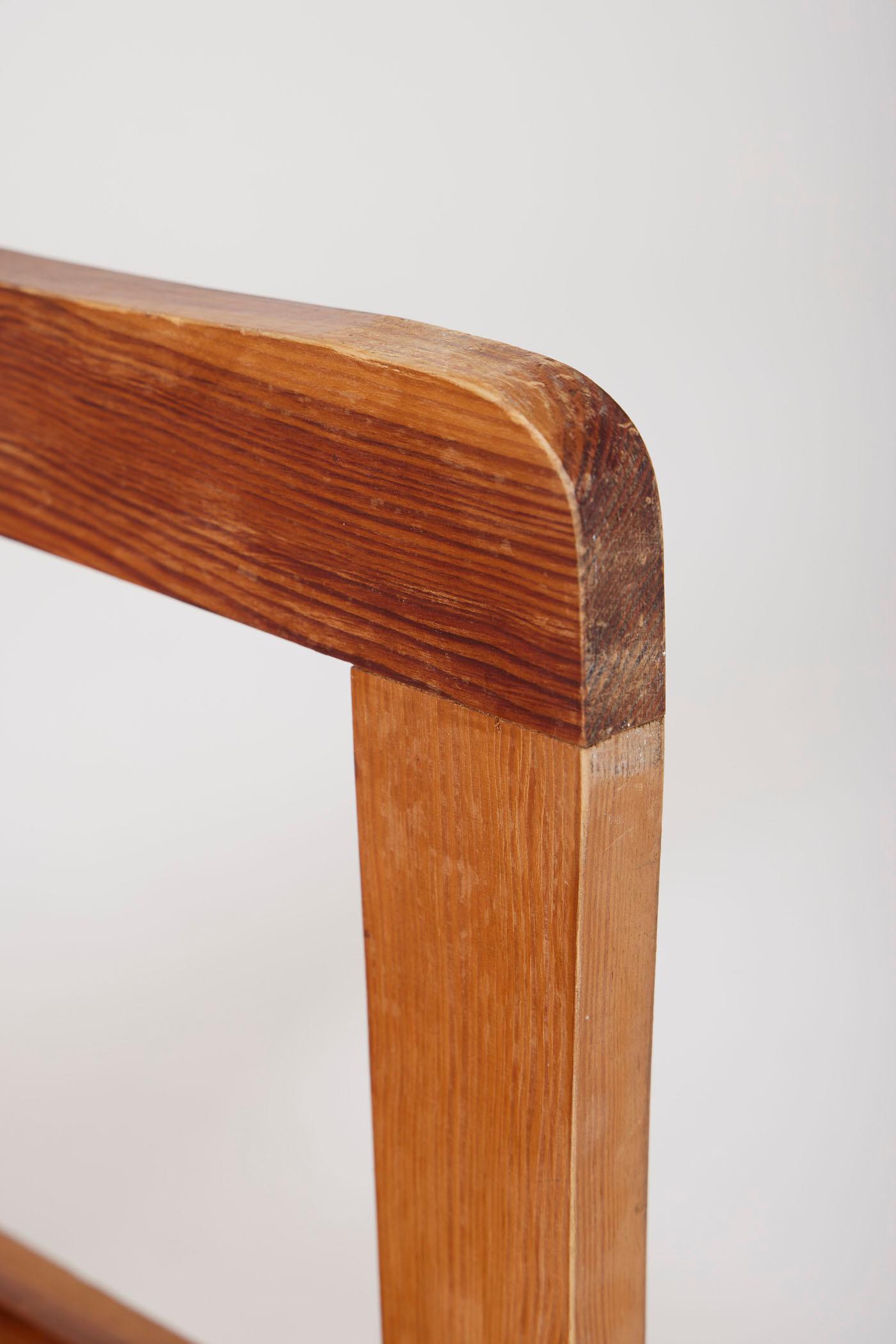 Wooden stool by Marcel Gascoin 7