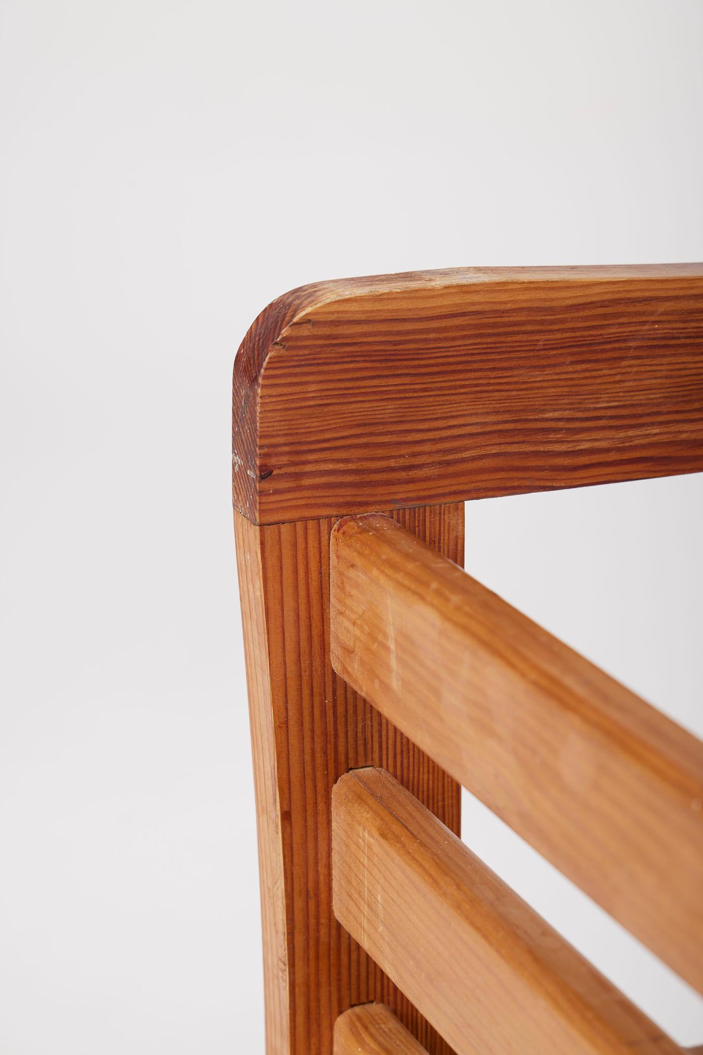 Wooden stool by Marcel Gascoin 9