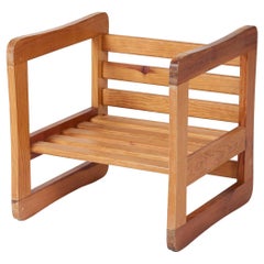 Wooden stool by Marcel Gascoin