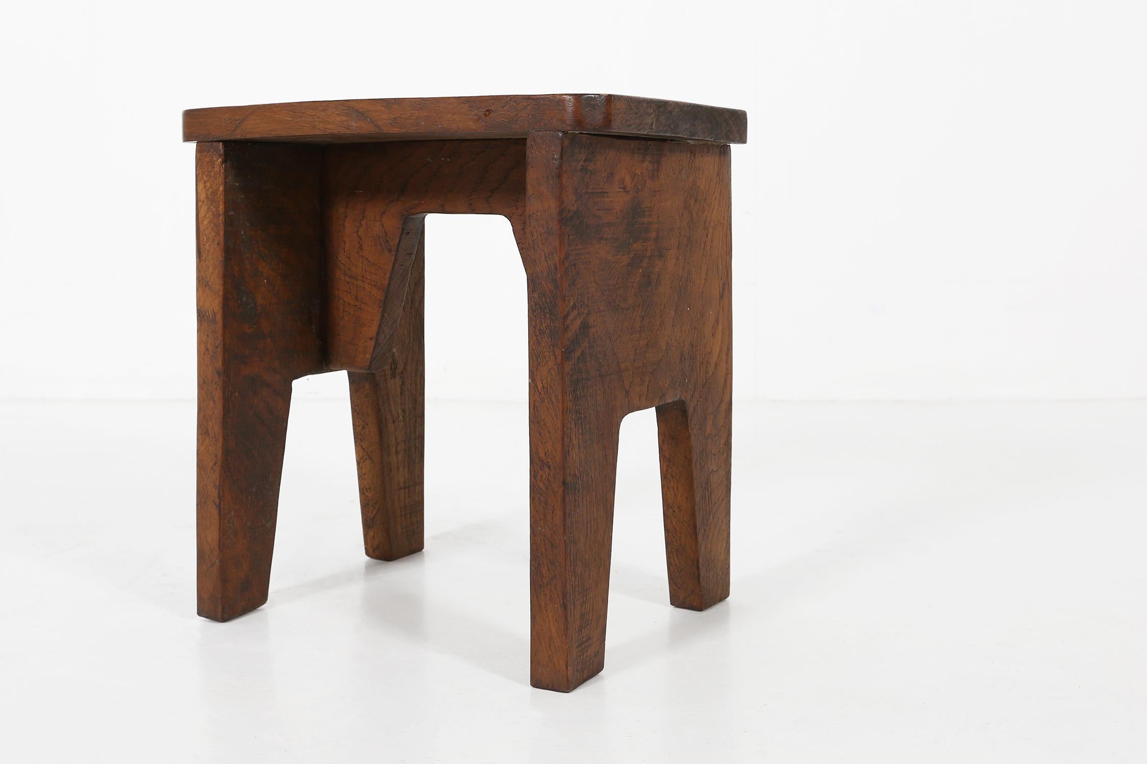 French Wooden Stool Ca.1900