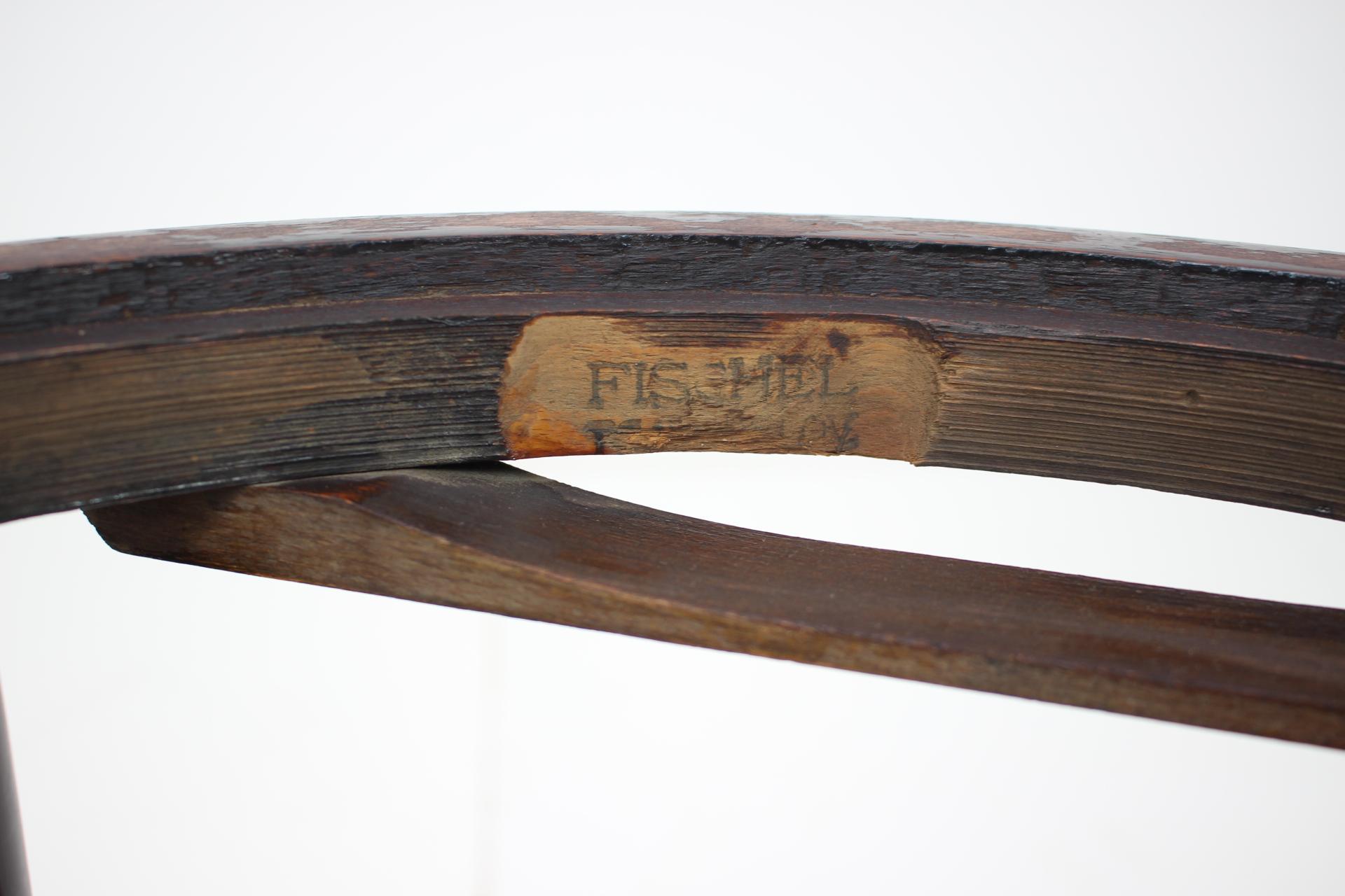 Taburete de madera Fischel, al estilo de Thonet, hacia 1910 principios del siglo XX en venta