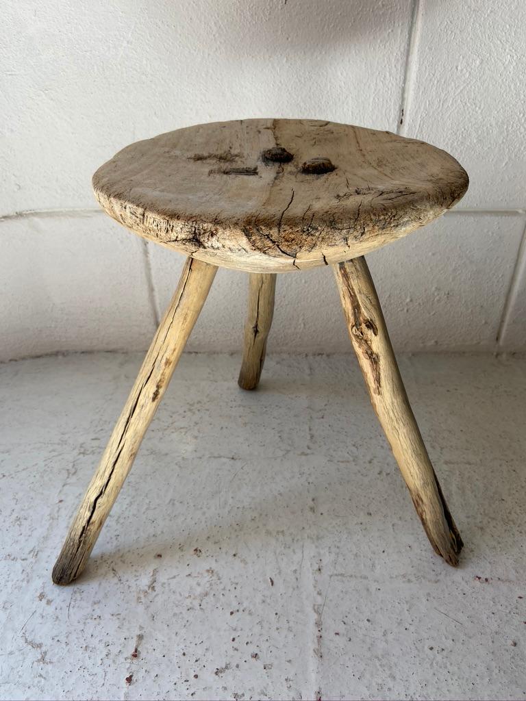 Mexican Wooden Stool from Mexico, circa Early 1970s