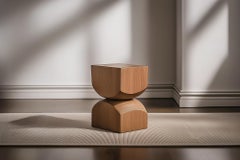 Wooden Stool Socle No106, Modern Solid Wood Furniture by Joel Escalona