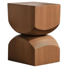 Wooden Stool Socle No106, Modern Solid Wood Furniture by Joel Escalona