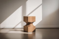 Tabouret en bois Socle No60, Meuble moderne en bois massif par Joel Escalona