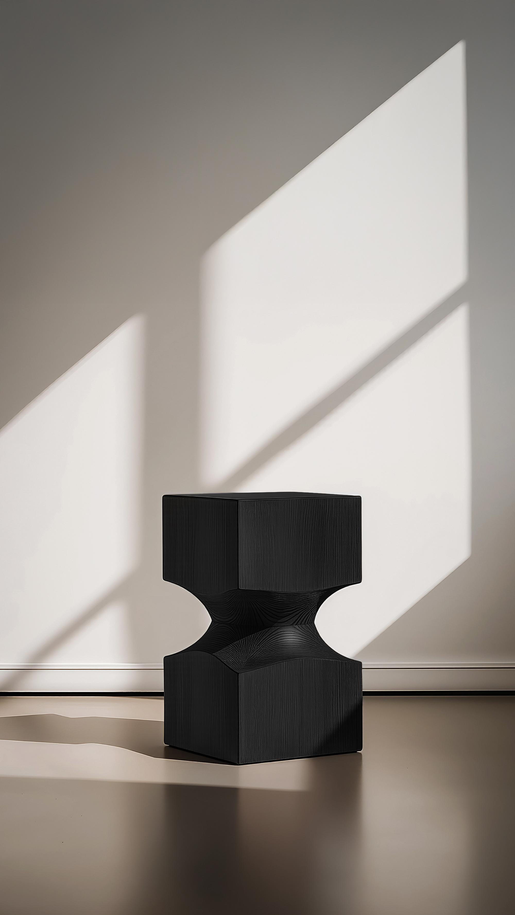 Wooden Stool Socle No60, Modern Solid Wood Furniture by Joel Escalona In New Condition For Sale In Ciudad de México, CDMX