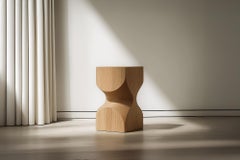 Holzhocker Socle No63, Massivholz Zeitgenössisches Stück von NONO