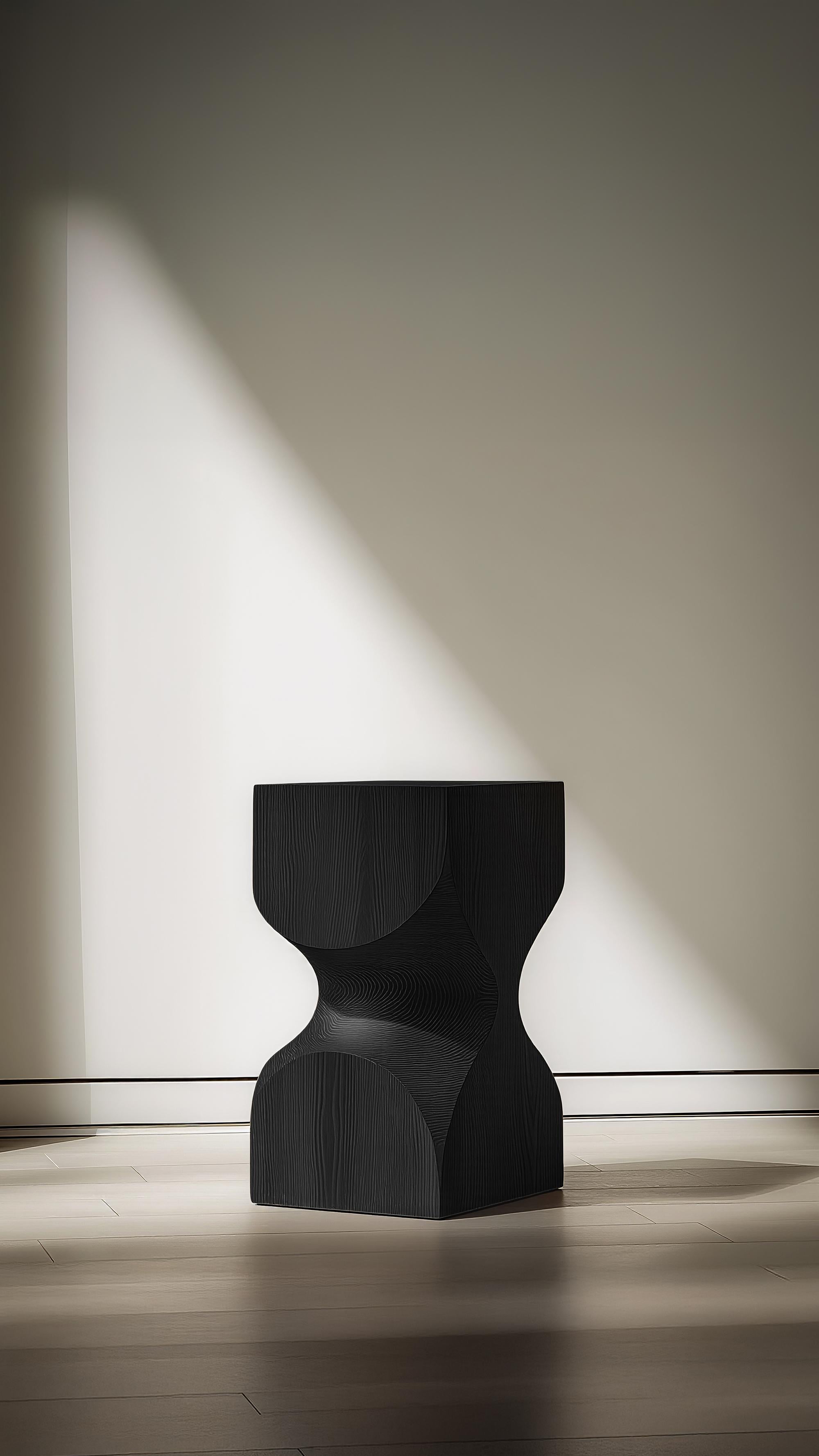 Wooden Stool Socle No63, Solid Wood Contemporary Piece by NONO In New Condition For Sale In Ciudad de México, CDMX