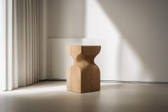 Wooden Stool Socle No84, Minimal Modern Design by Joel Escalona