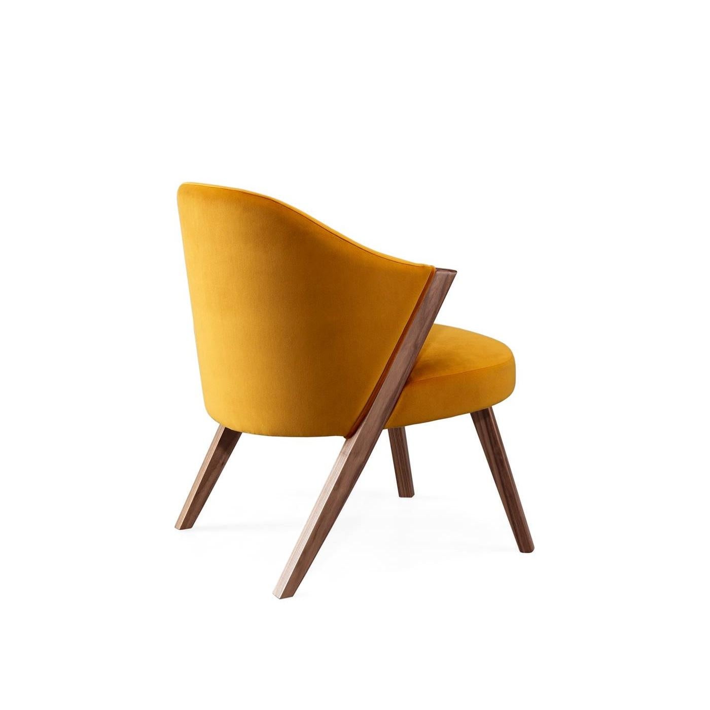 Holzstrukturierter Loungesessel mit Polsterung im Angebot 3