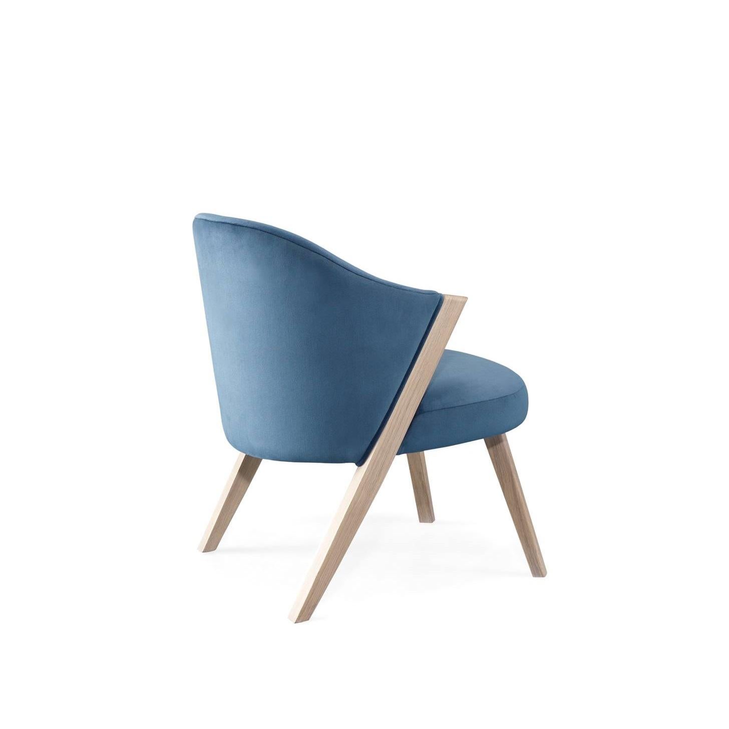 Holzstrukturierter Loungesessel mit Polsterung im Angebot 5
