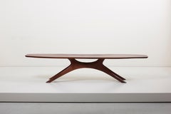 Wooden Studio Coffee Table in the Shape of a Surfboard, US, 1960s