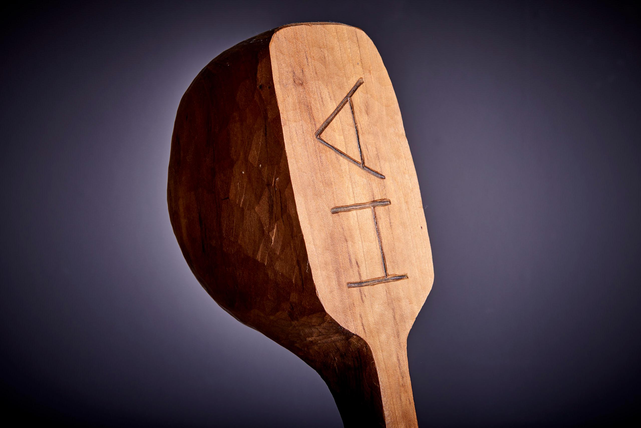 Holz-Studio-Skulptur aus Holz von Ben Rouzie, USA, 1960er Jahre (amerikanisch)