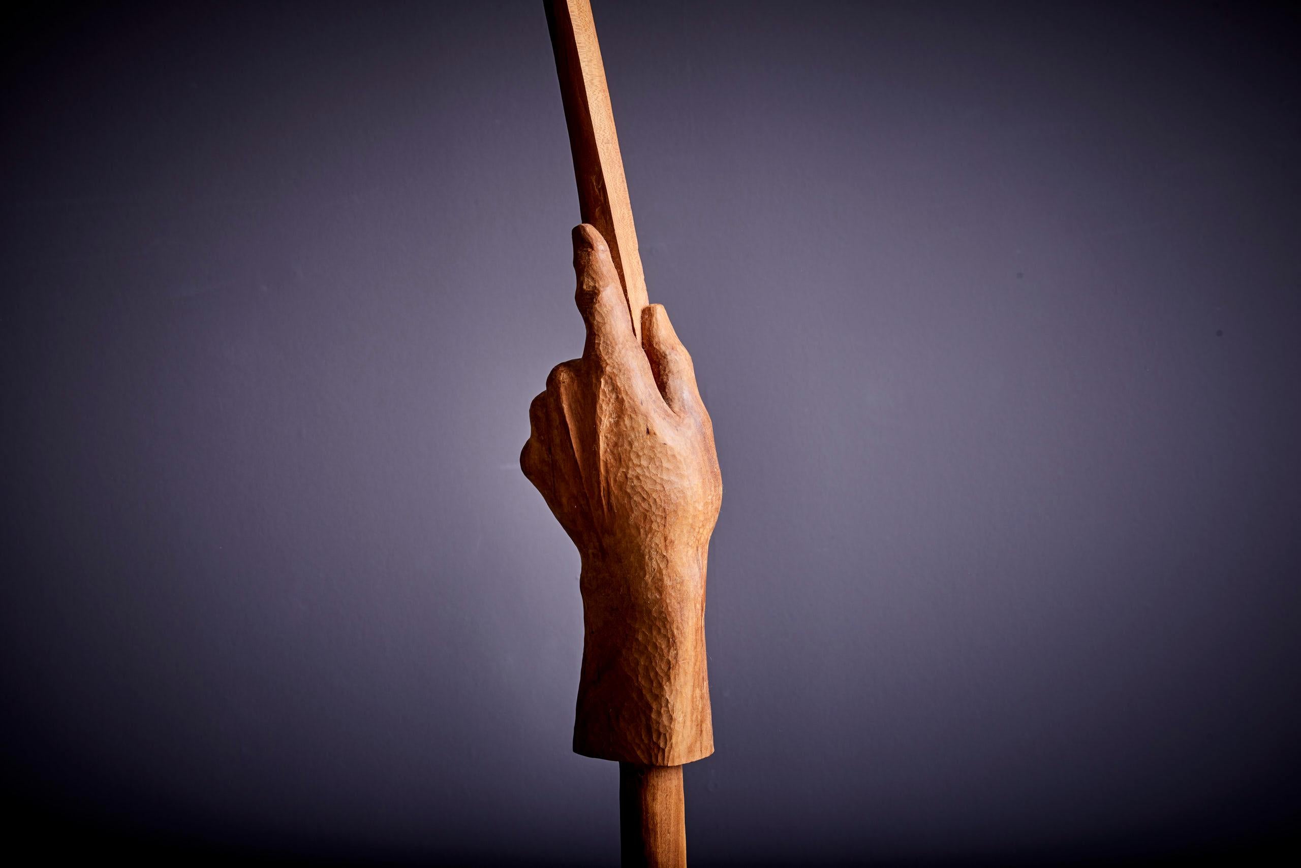 Holz-Studio-Skulptur aus Holz von Ben Rouzie, USA, 1960er Jahre im Zustand „Hervorragend“ in Berlin, DE