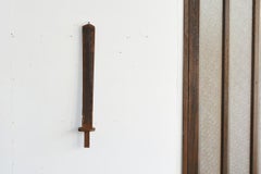 Wooden Sword of Old Japanese Buddha / 1800-1900 / Wall-Mounted Object