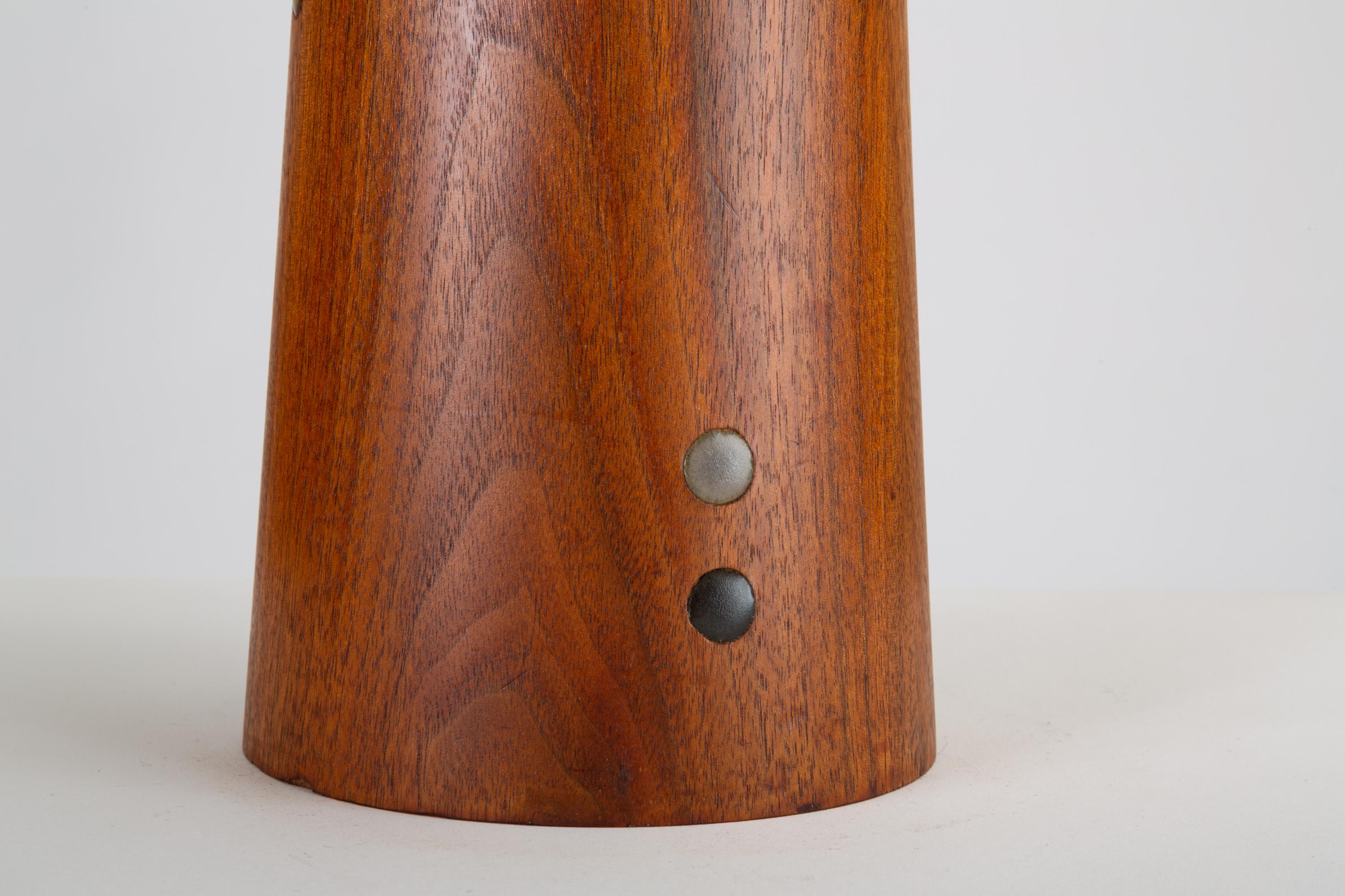 Wooden Table Lamp with Tile Inlay by Gordon & Jane Martz In Excellent Condition In Los Angeles, CA