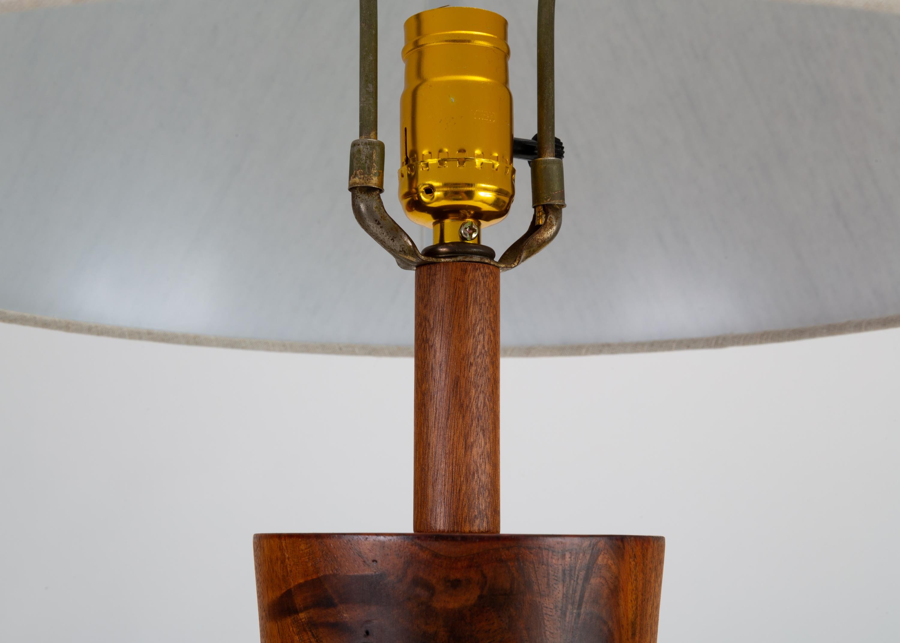Wooden Table Lamp with Tile Inlay by Gordon & Jane Martz 2