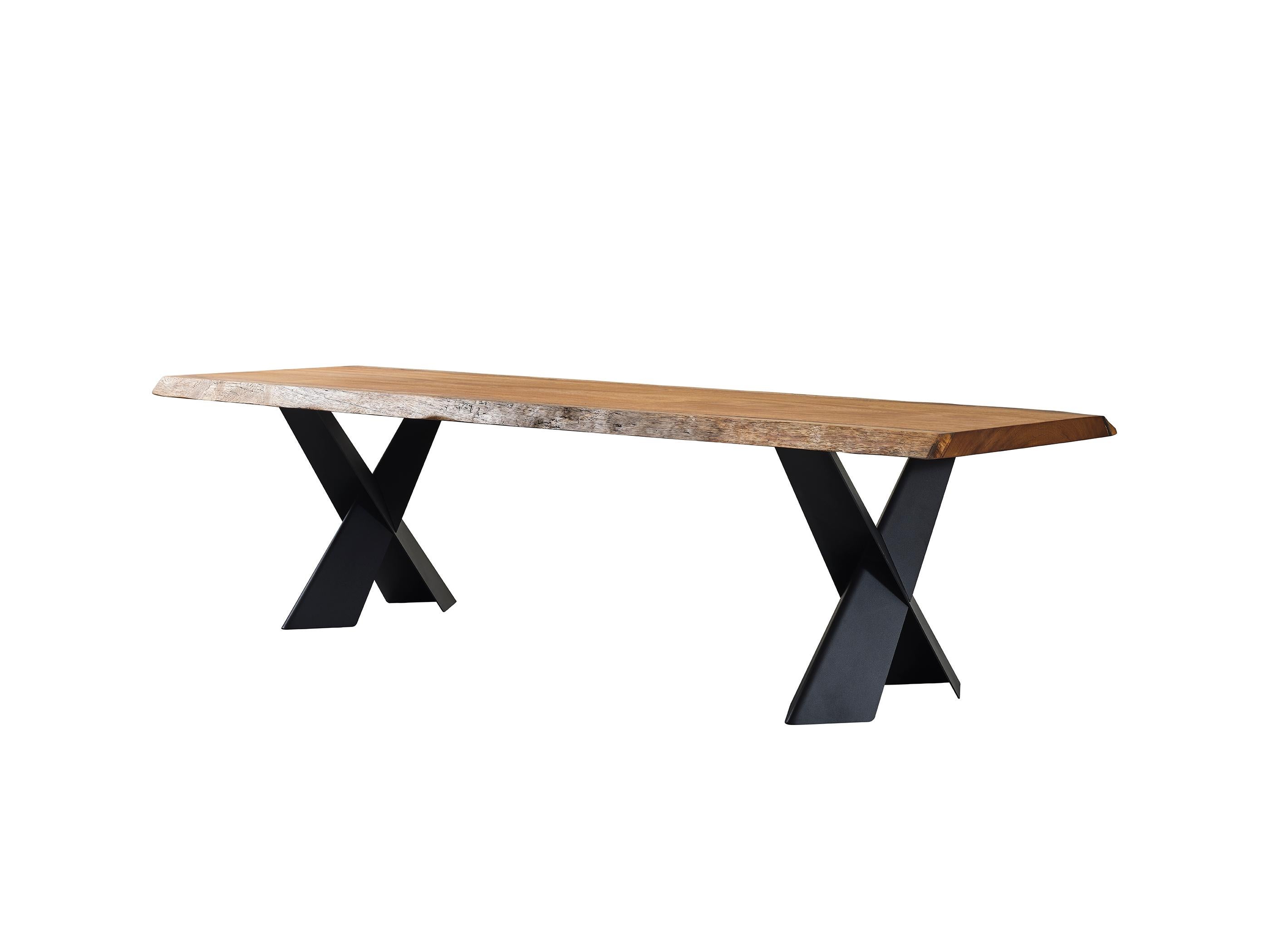 Contemporary Wooden Table - Live Edge Dine Table - Custom Dining Table - Kitchen Table For Sale