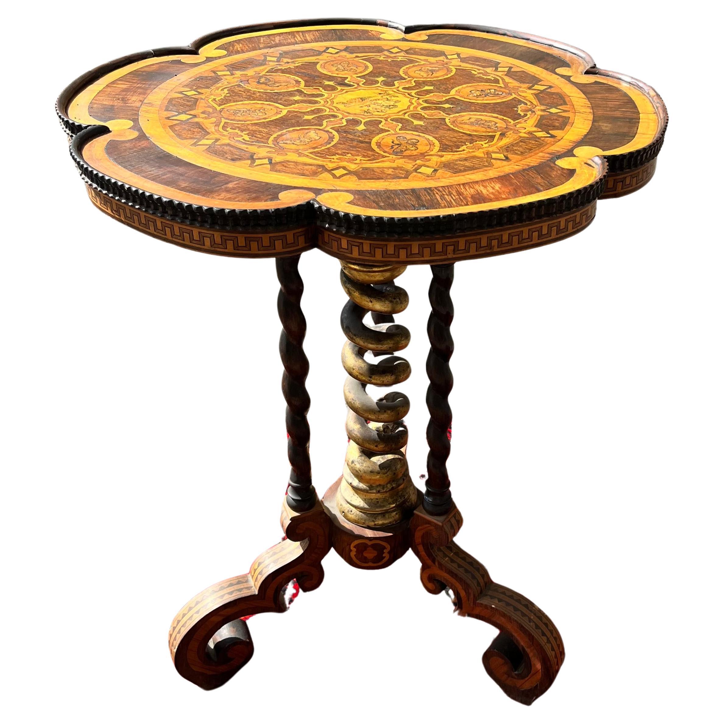 wooden table with Sicilian butterflies of the 18th century