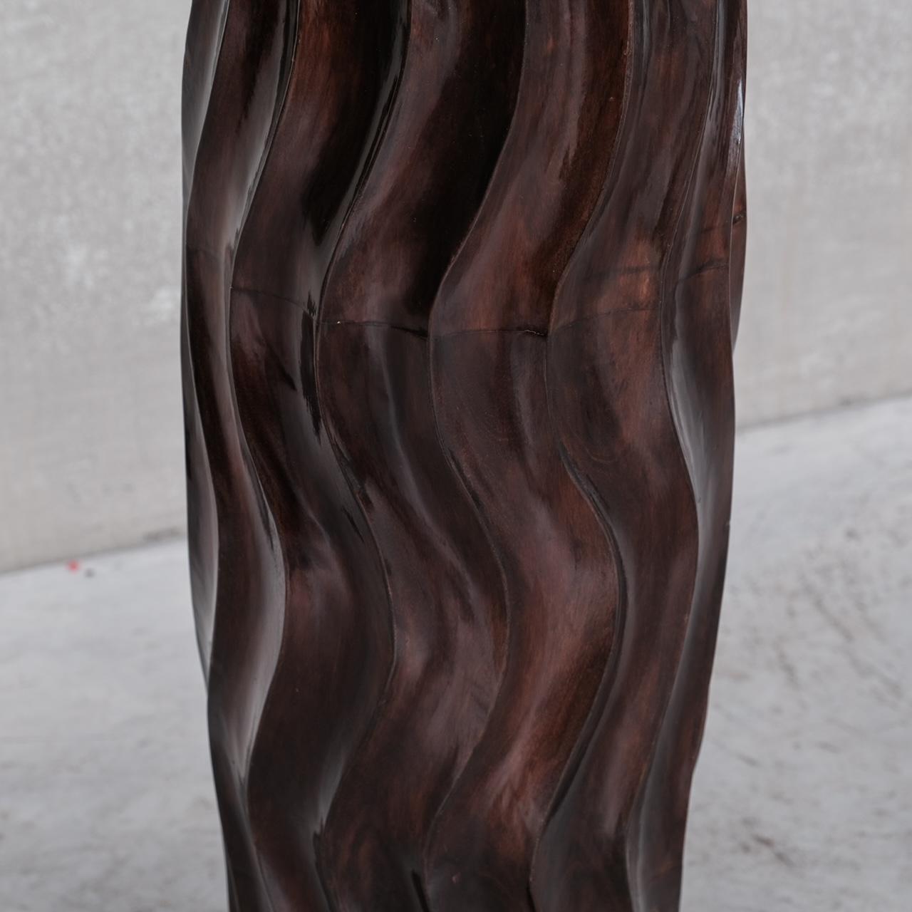 20ième siècle Grand vase décoratif français en bois du milieu du siècle dernier en vente