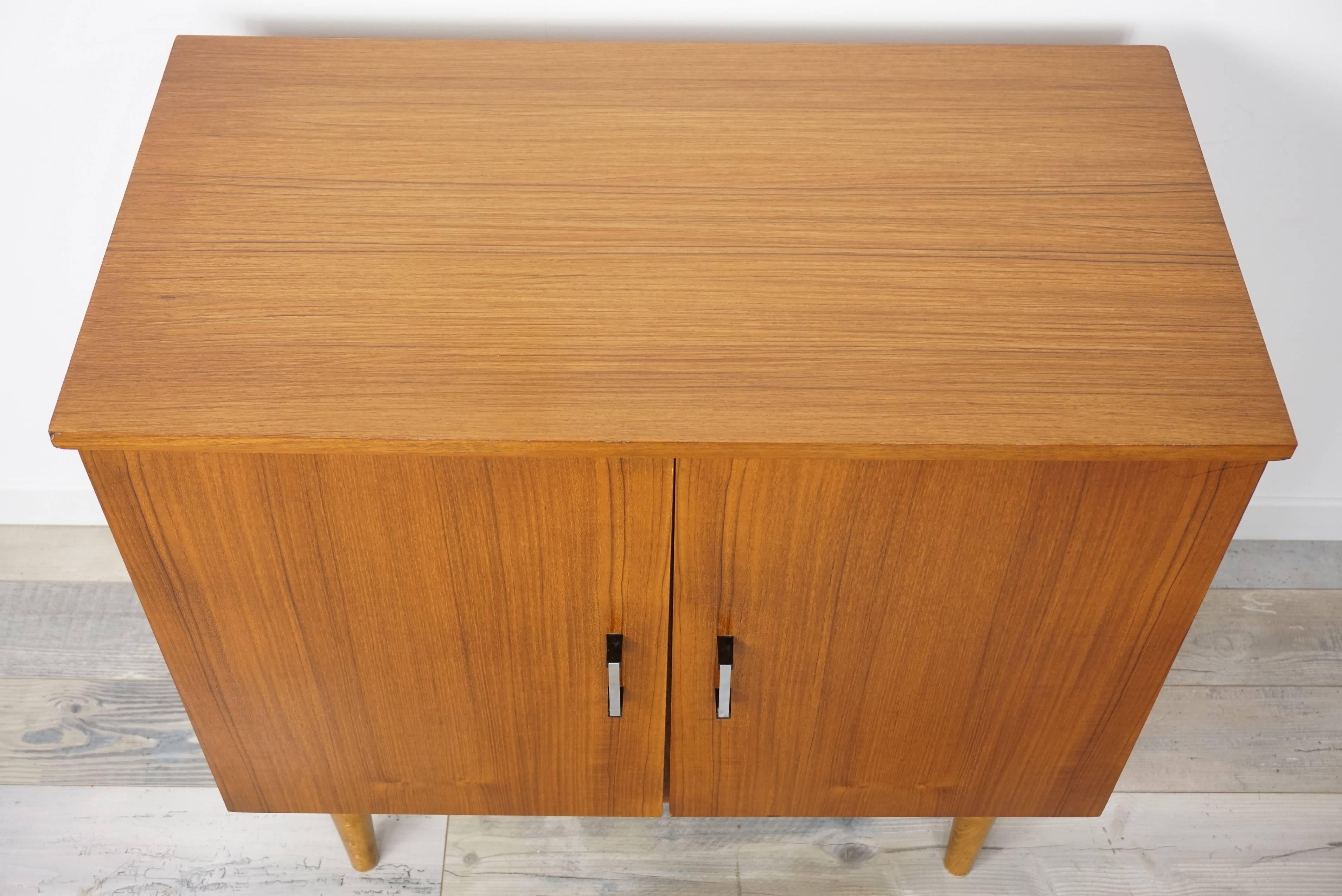 Metal Wooden Teak Storage Unit from the 1950s-1960s