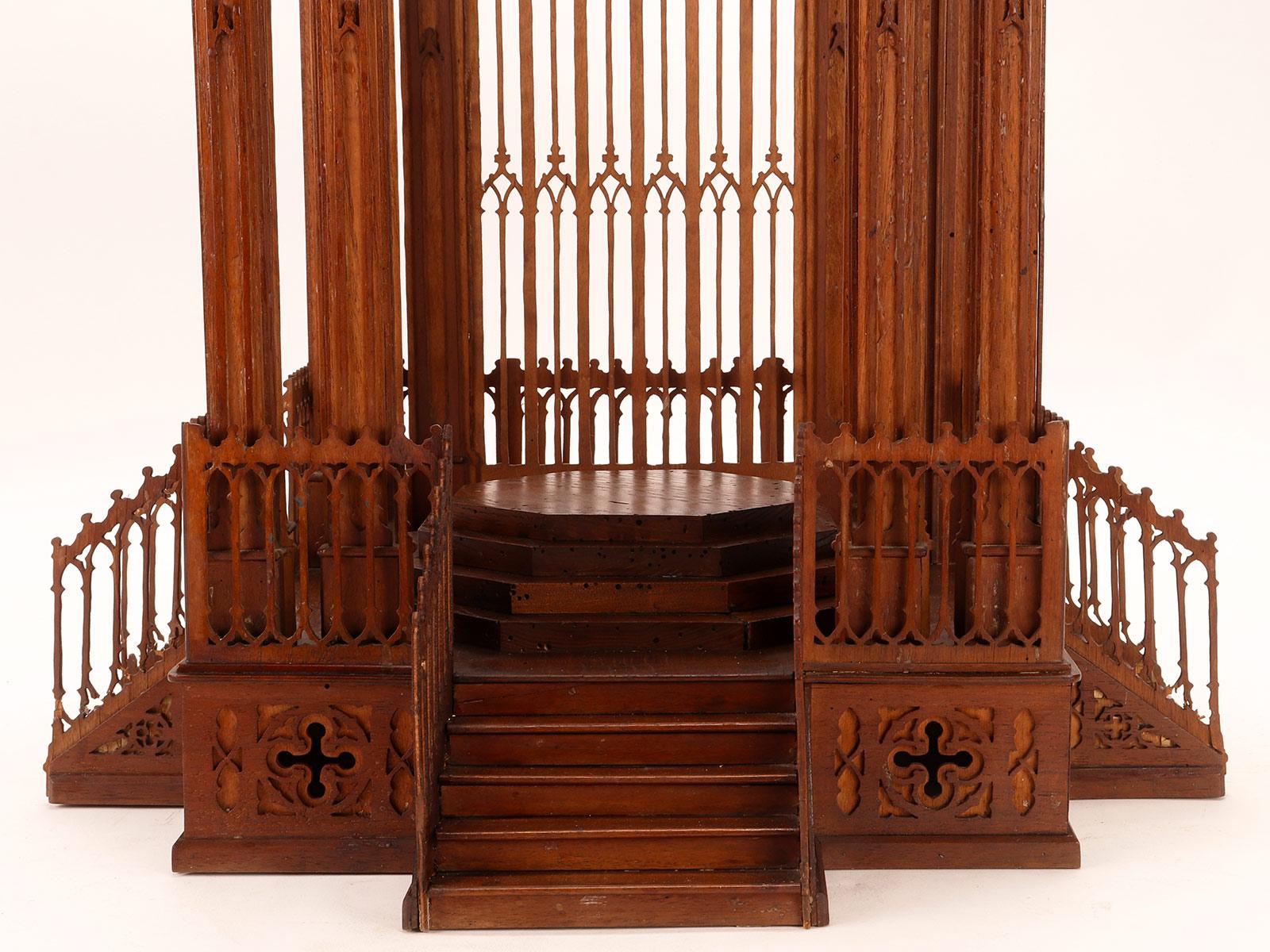 Wooden throne for Eucharistic exposition, Italy 1870.  9