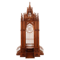 Wooden throne for Eucharistic exposition, Italy 1870.