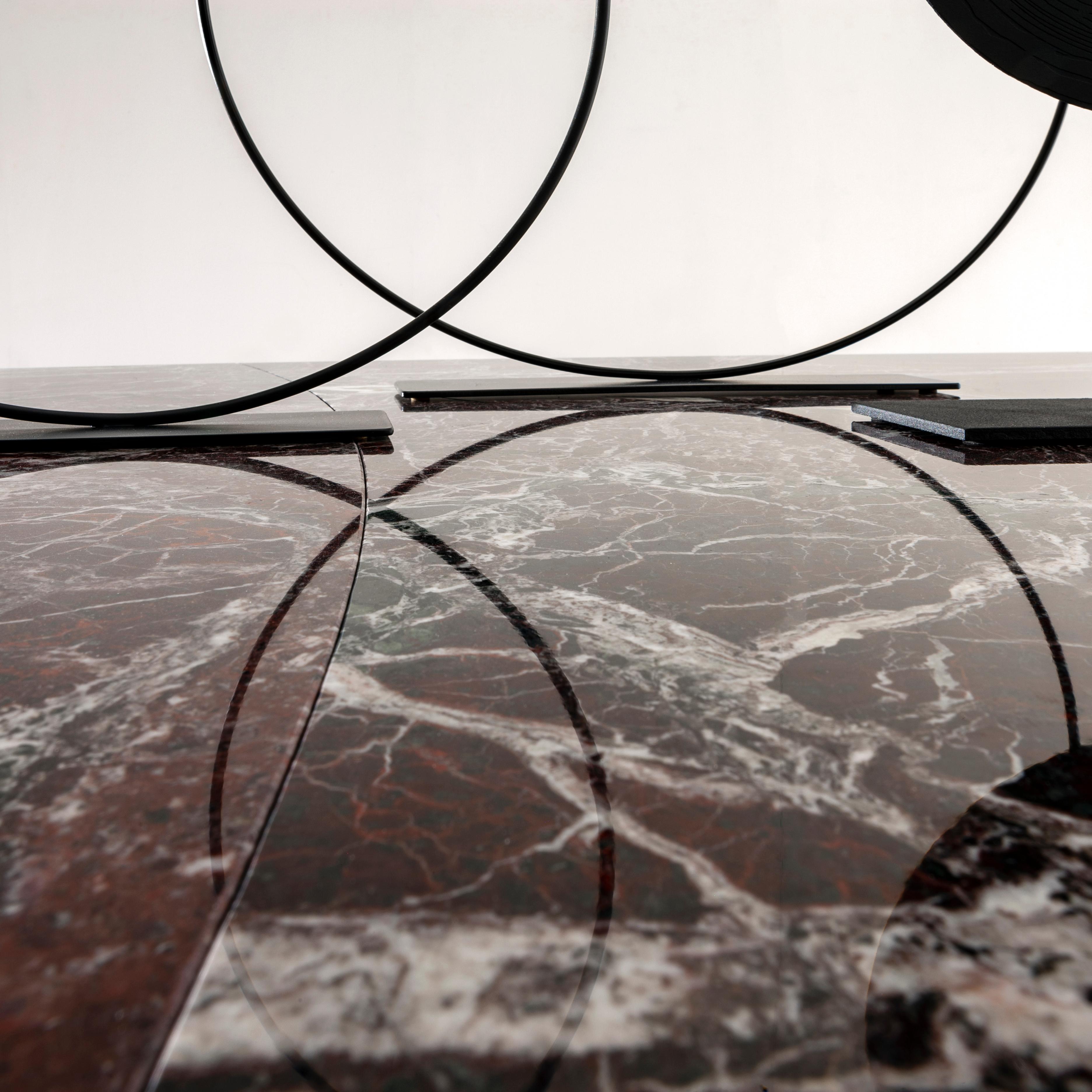 Holzplatte und modulare beine Talento Rechteckiger tisch von Laurameroni im Zustand „Neu“ im Angebot in Geneve, CH