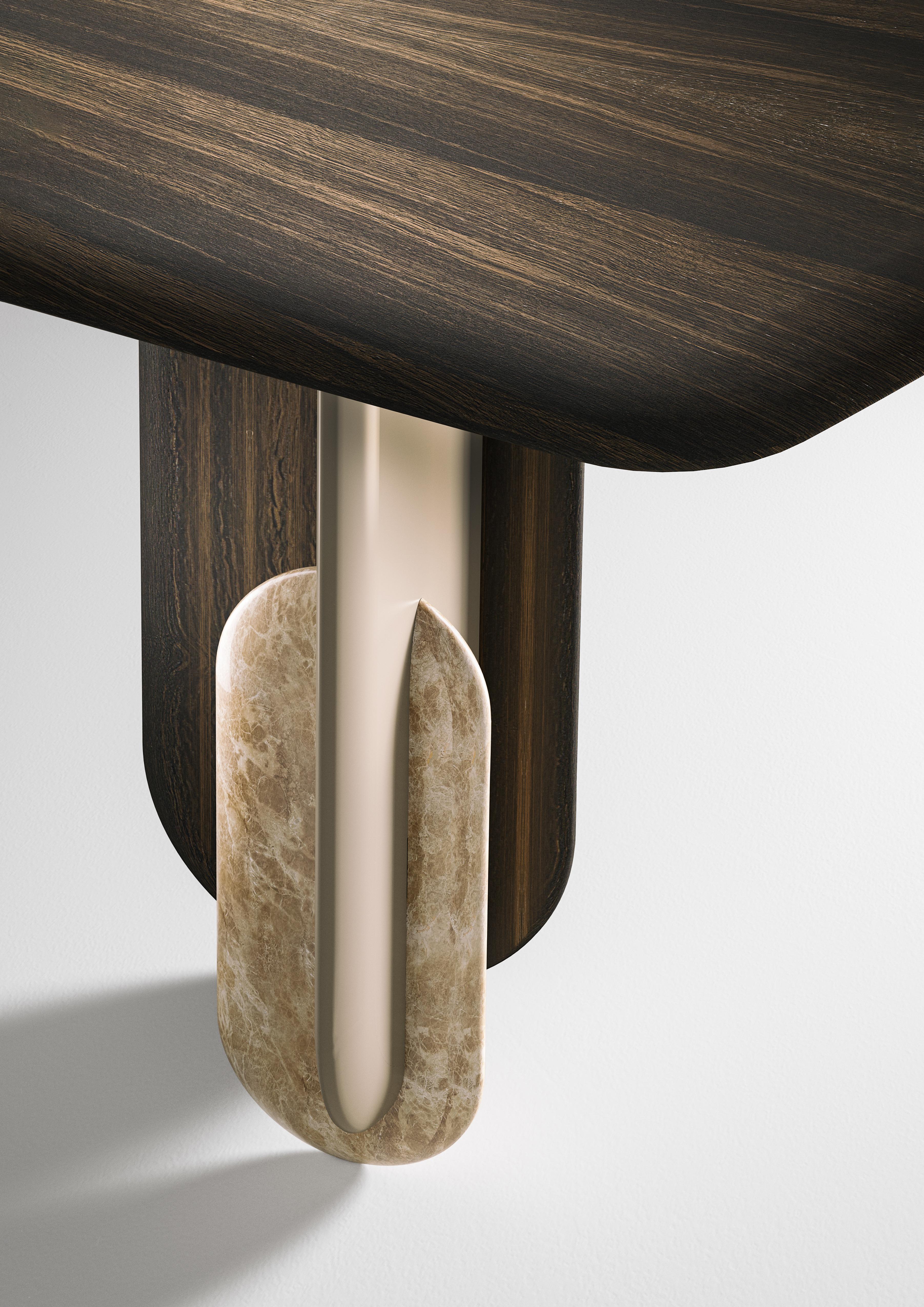 Tapa de madera y patas modulares Mesa redonda Talento by Laurameroni en venta 6