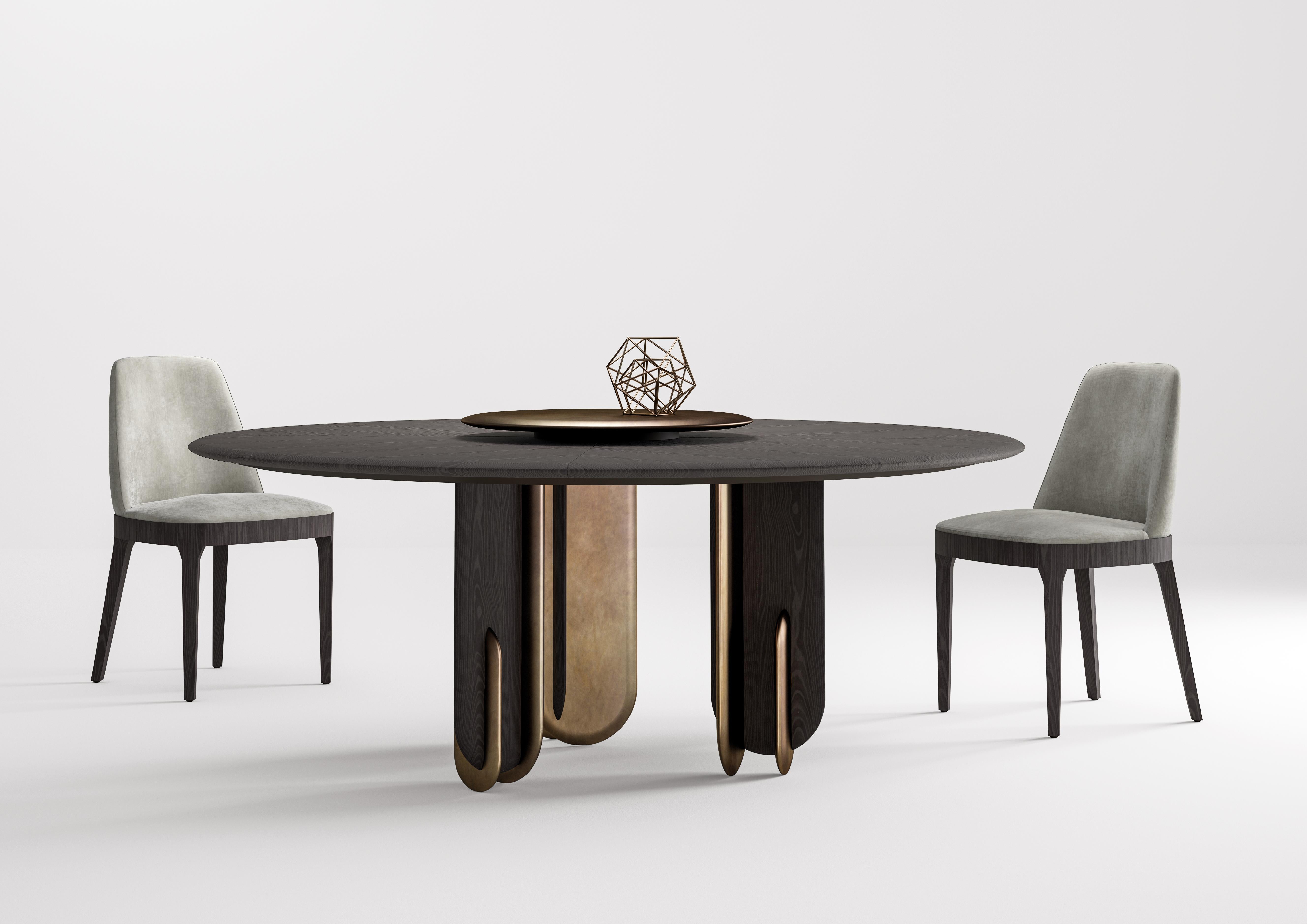 Tapa de madera y patas modulares Mesa redonda Talento by Laurameroni
Dimensiones: P 140 x A 74 cm
Materiales: Acabado superior: Liso Esencia Madera.
Acabado de las patas: lacado brillante poliéster, mármol Marrón Emperador, esencia de madera lisa,