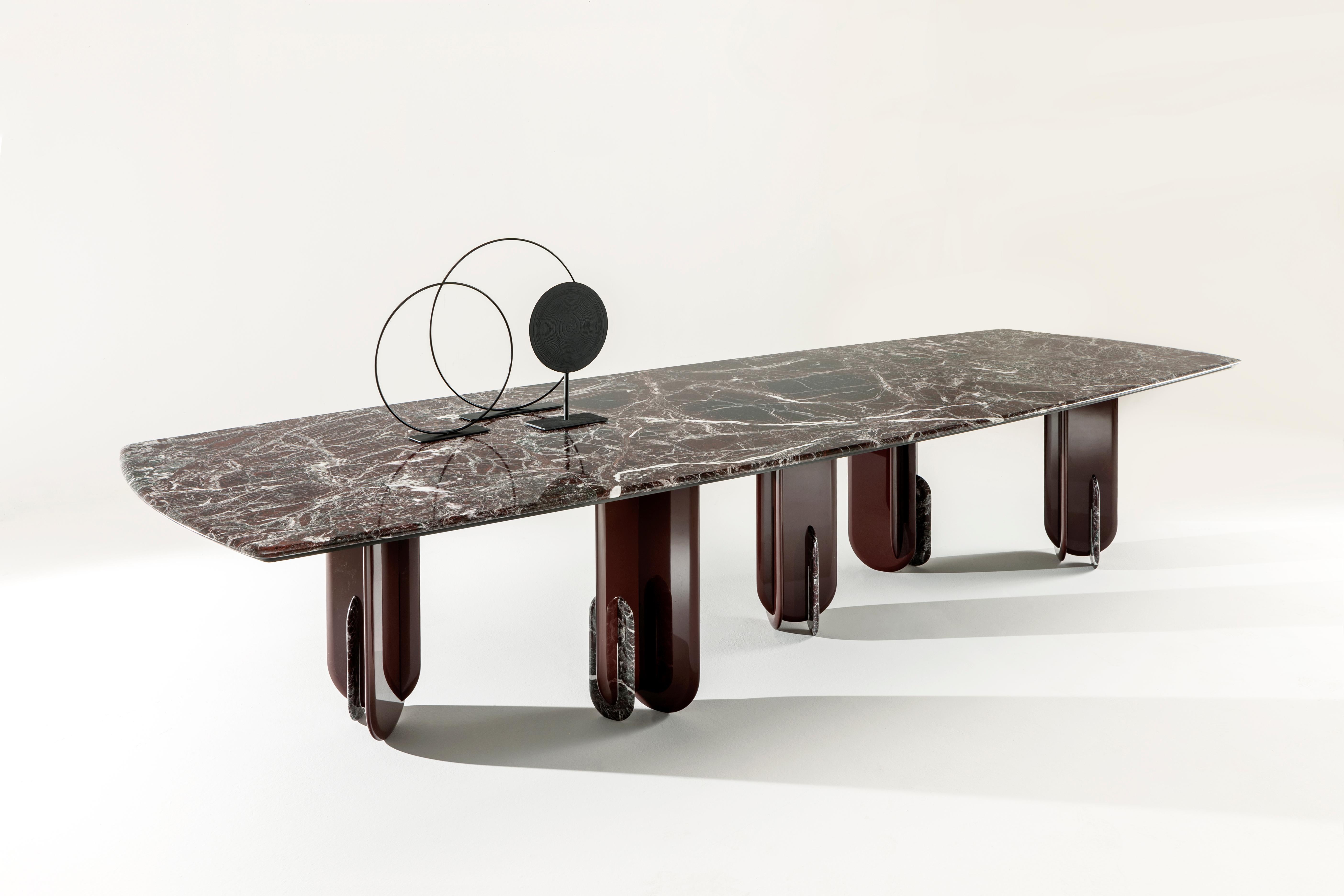 Tapa de madera y patas modulares Mesa redonda Talento by Laurameroni en venta 1