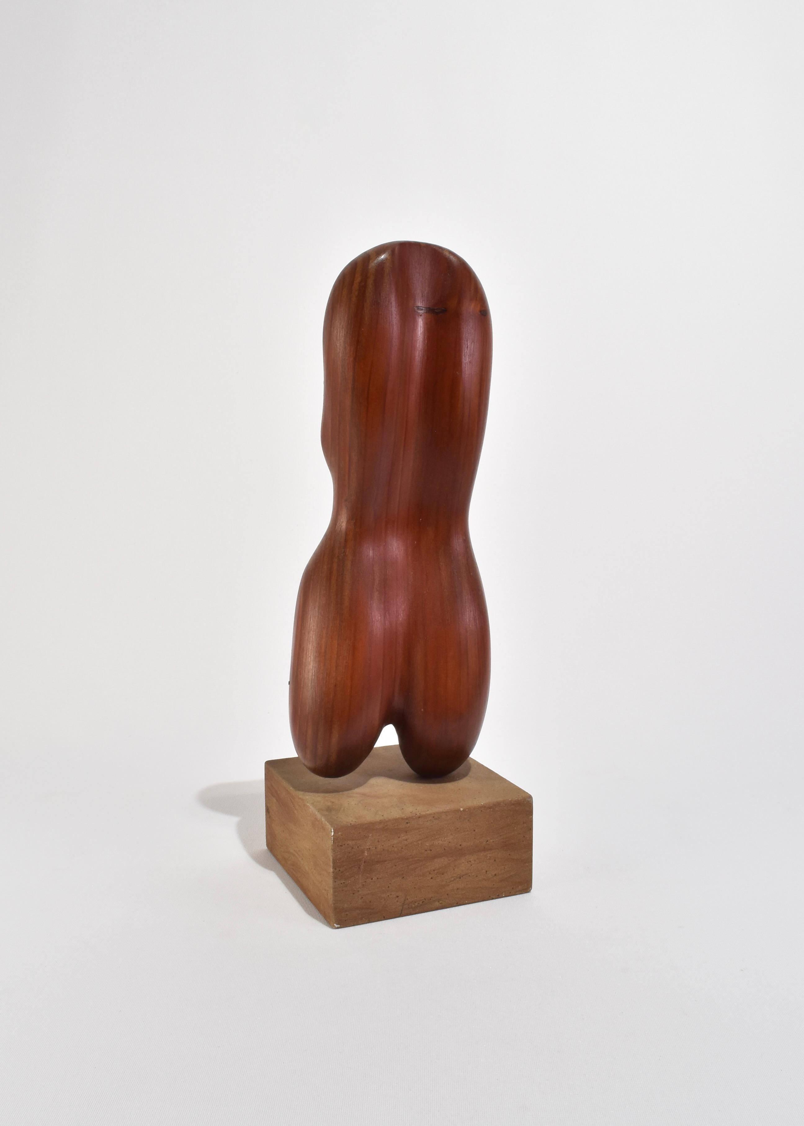 Fine XX secolo Scultura di torso in legno in vendita