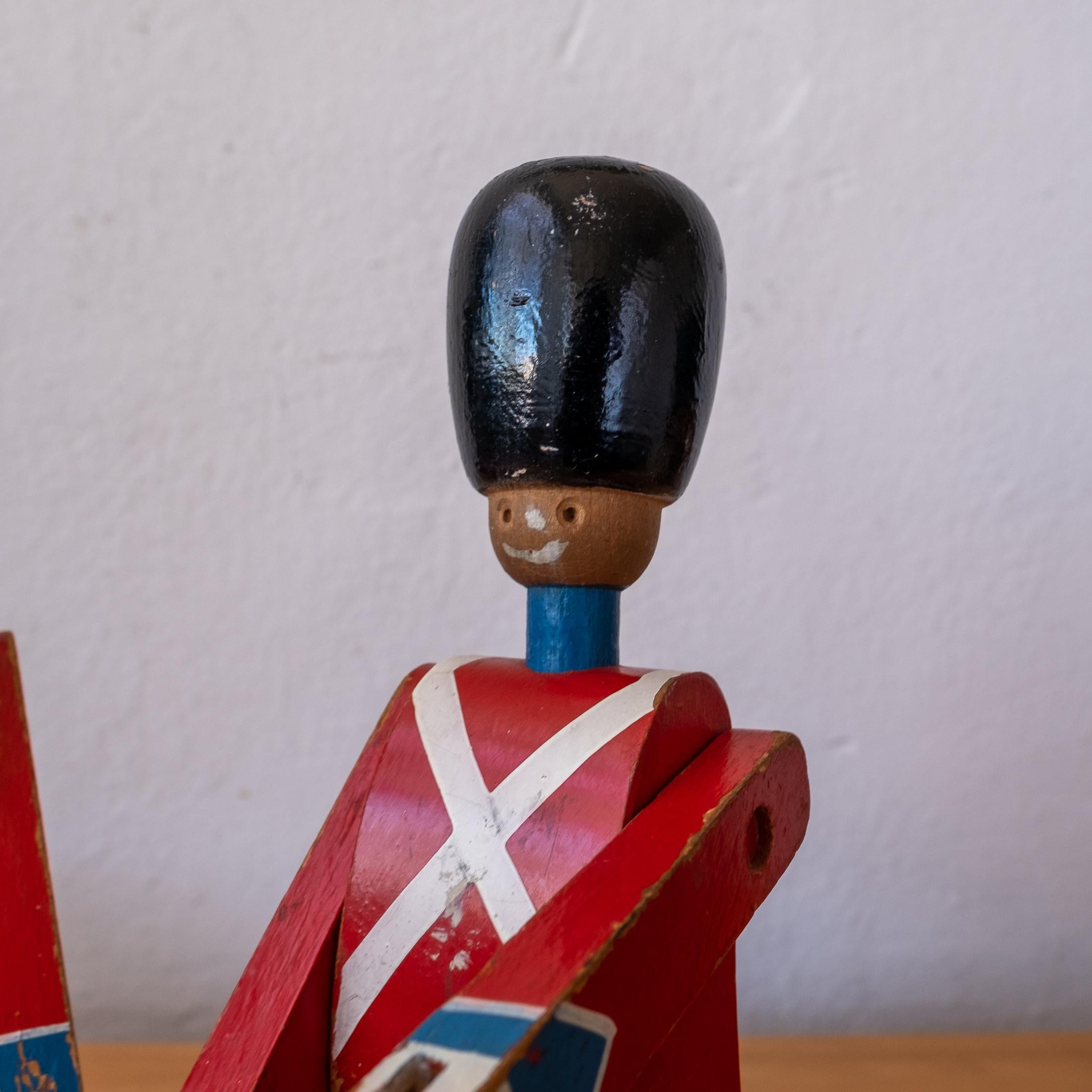 Wooden Toy Soldiers by Kay Bojesen In Good Condition In San Diego, CA