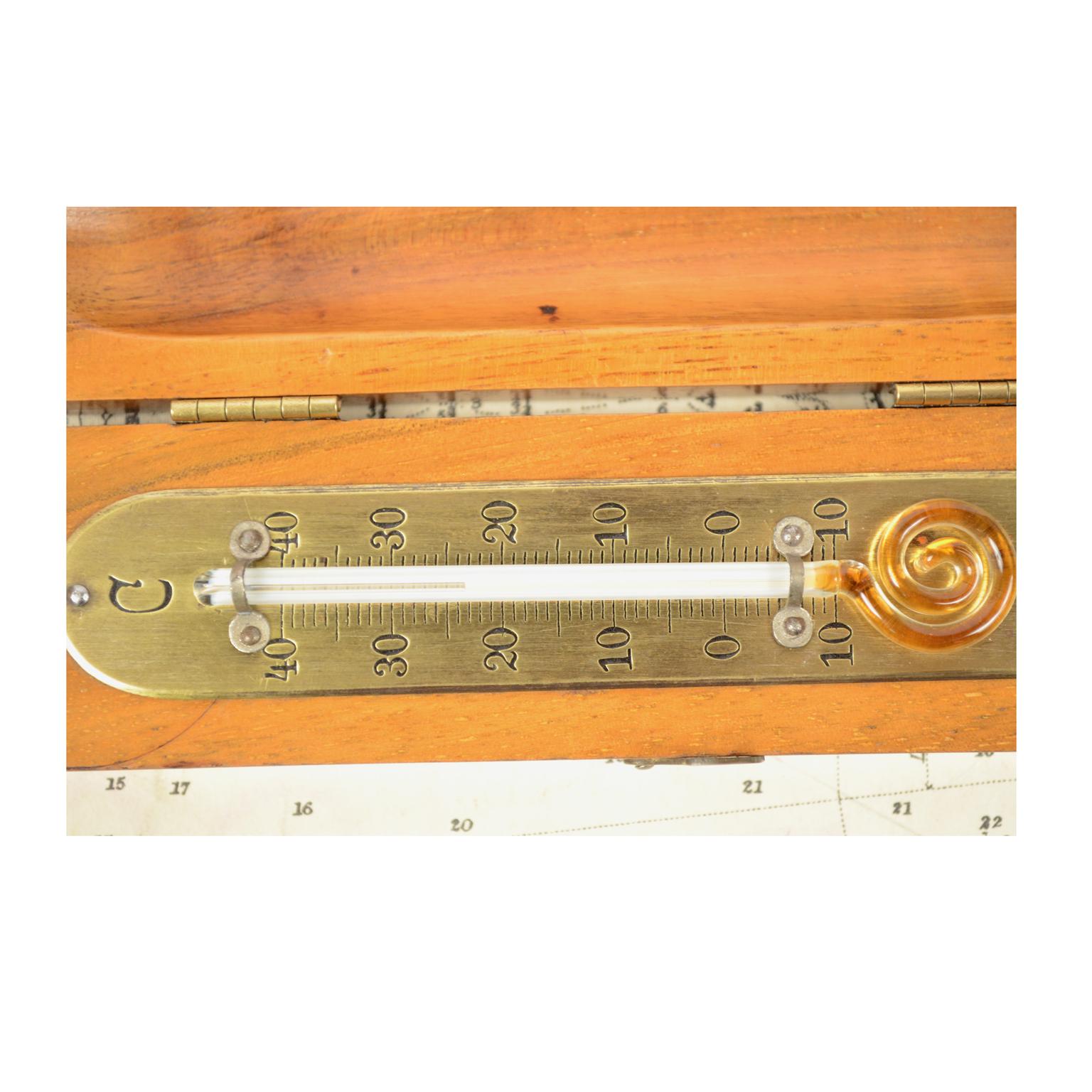 Wooden Travel Thermometer Made in the 1920s 2